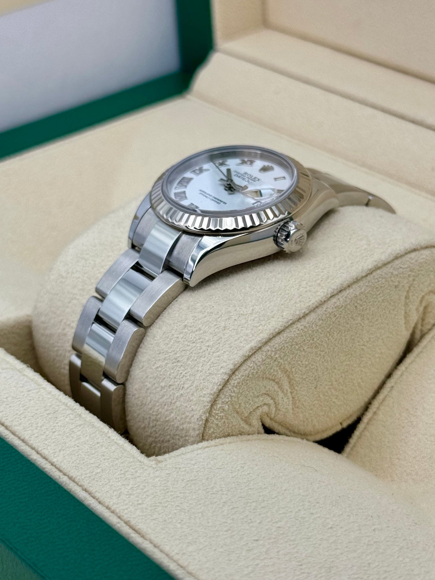 2021 Rolex Lady Datejust 28mm 279174 Stainless Steel Oyster White Dial - MyWatchLLC