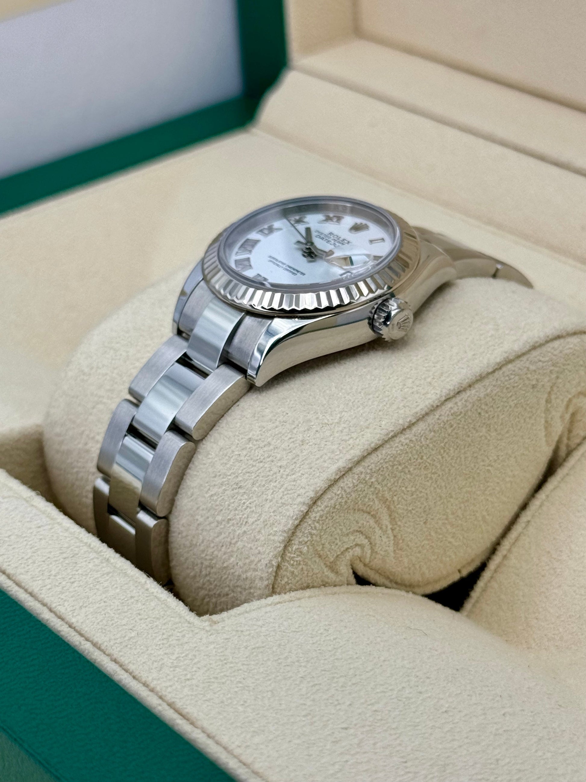 2021 Rolex Lady Datejust 28mm 279174 Stainless Steel Oyster White Dial - MyWatchLLC