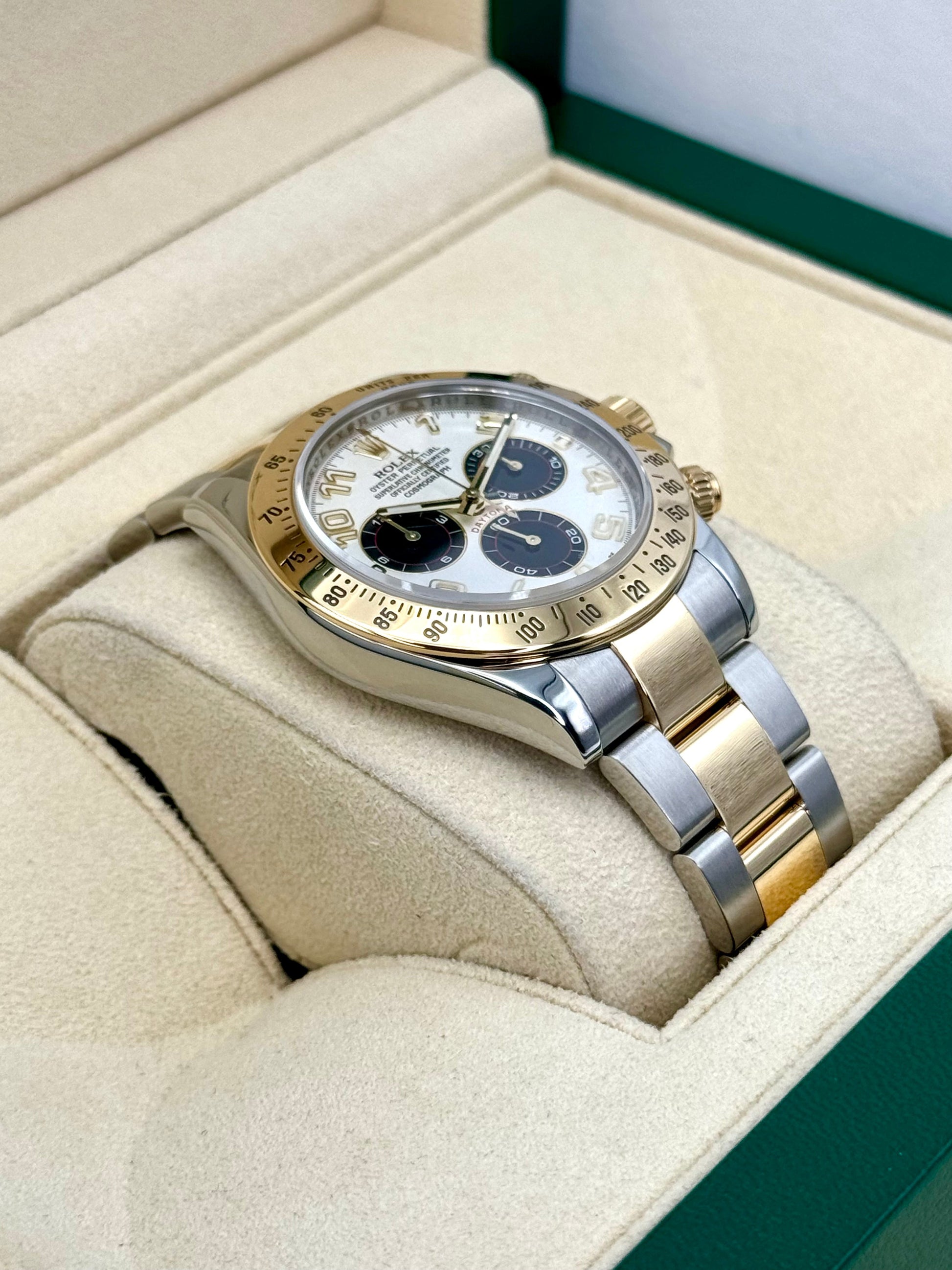 2019 Rolex Daytona 40mm 116523 116523 Panda Arabic Racing Dial - MyWatchLLC