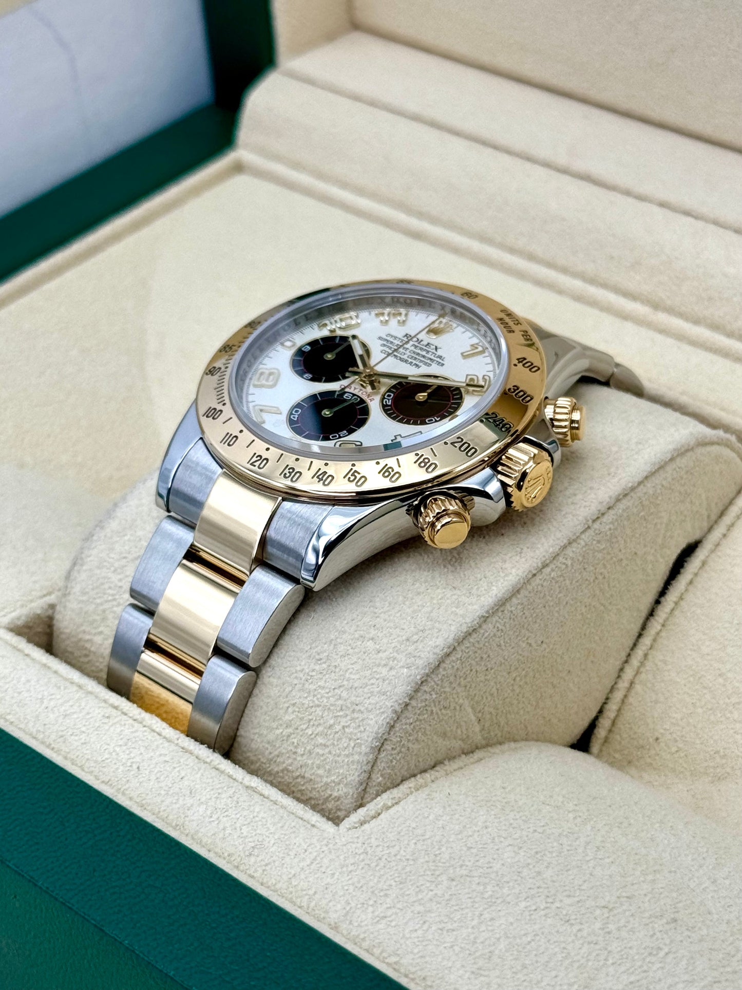 2019 Rolex Daytona 40mm 116523 116523 Panda Arabic Racing Dial - MyWatchLLC