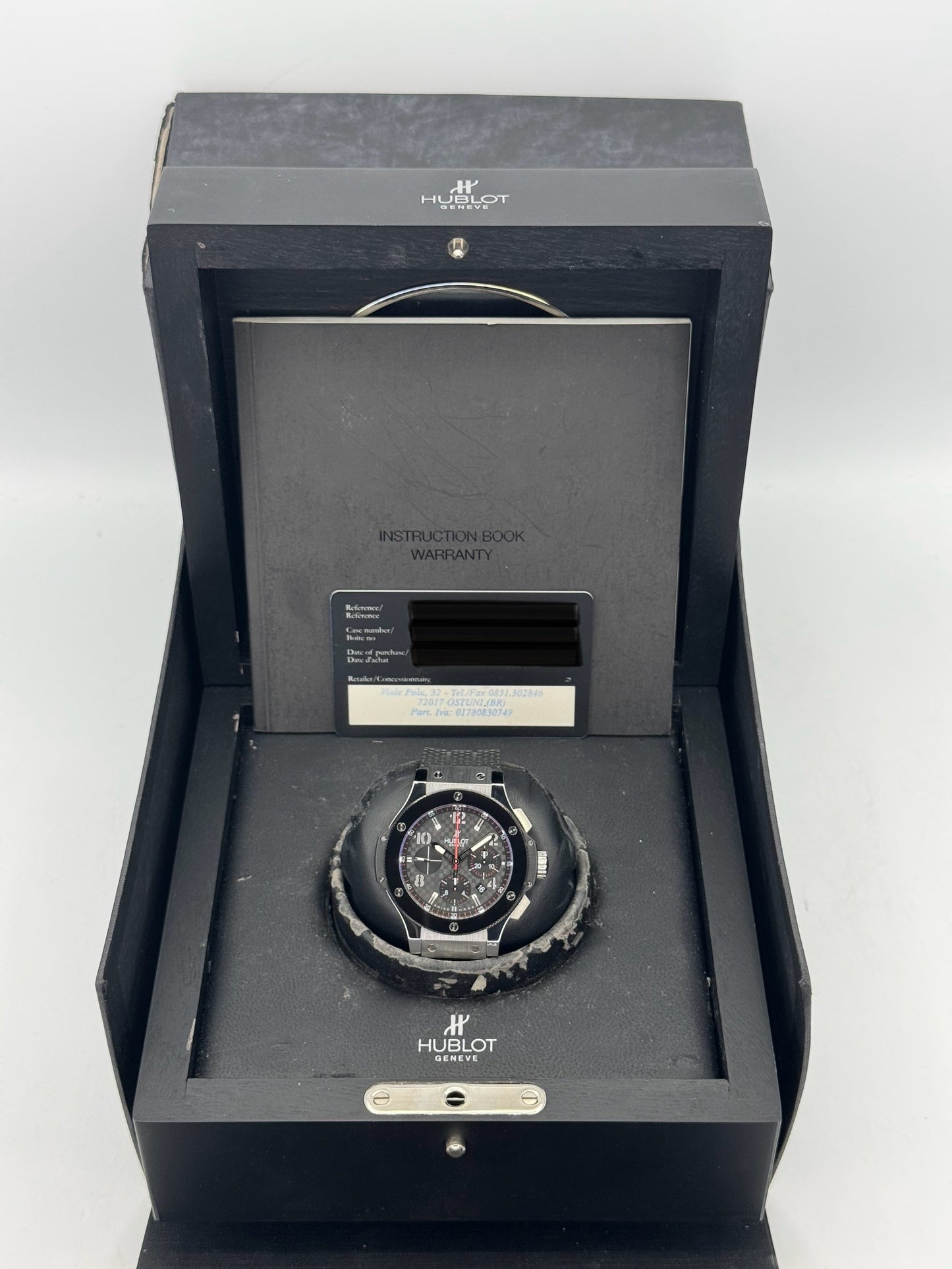 2010 Big Bang Chronograph Steele Ceramic 44mm Stainless Steel Black Dial - MyWatchLLC