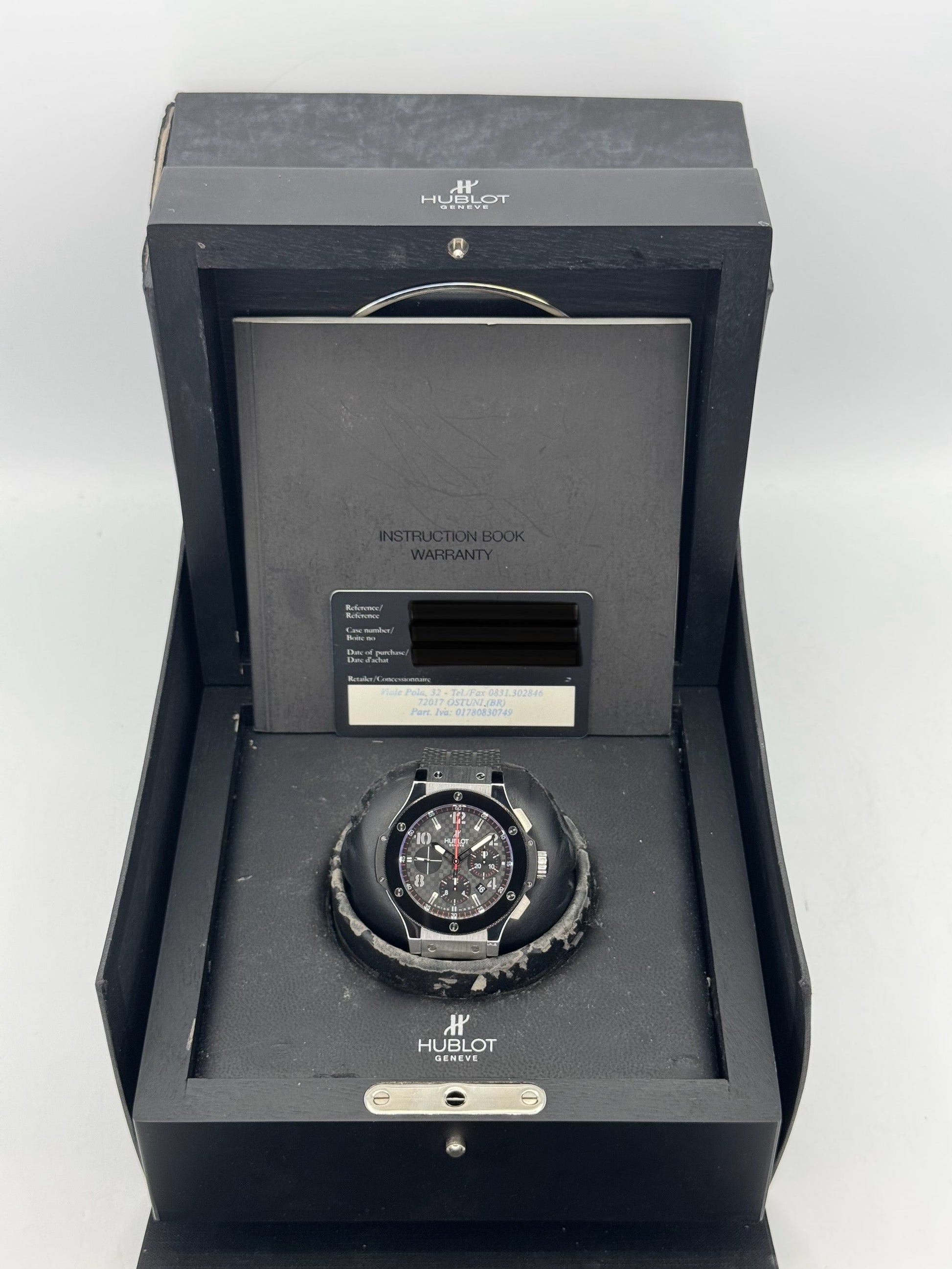 2010 Big Bang Chronograph Steele Ceramic 44mm Stainless Steel Black Dial - MyWatchLLC