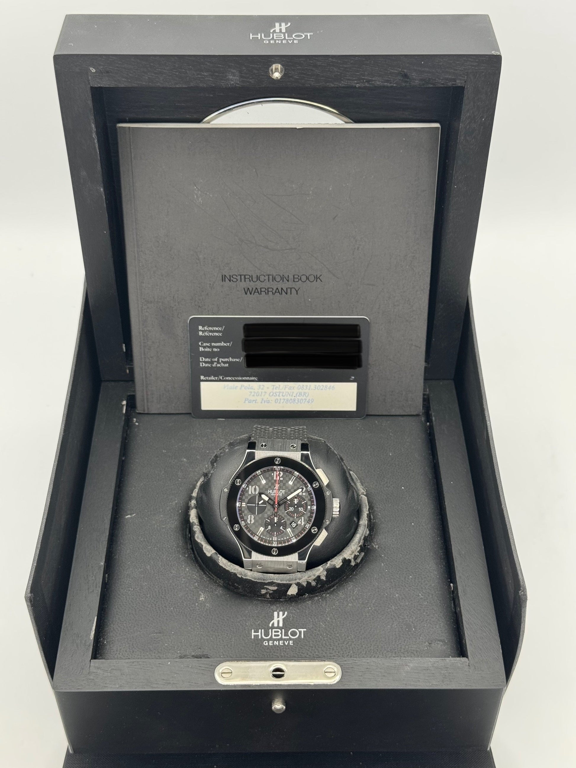 2010 Big Bang Chronograph Steele Ceramic 44mm Stainless Steel Black Dial - MyWatchLLC