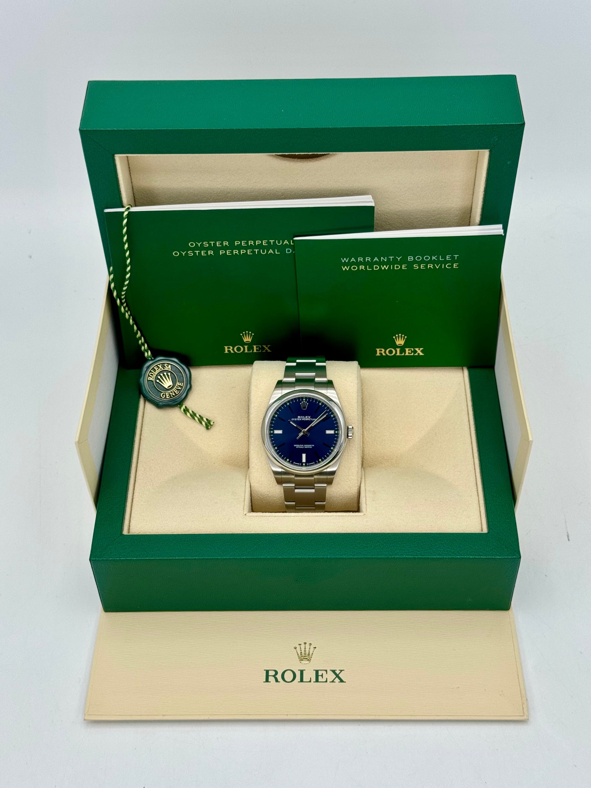 Rolex Oyster Perpetual 39mm 114300 Blue Dial - MyWatchLLC