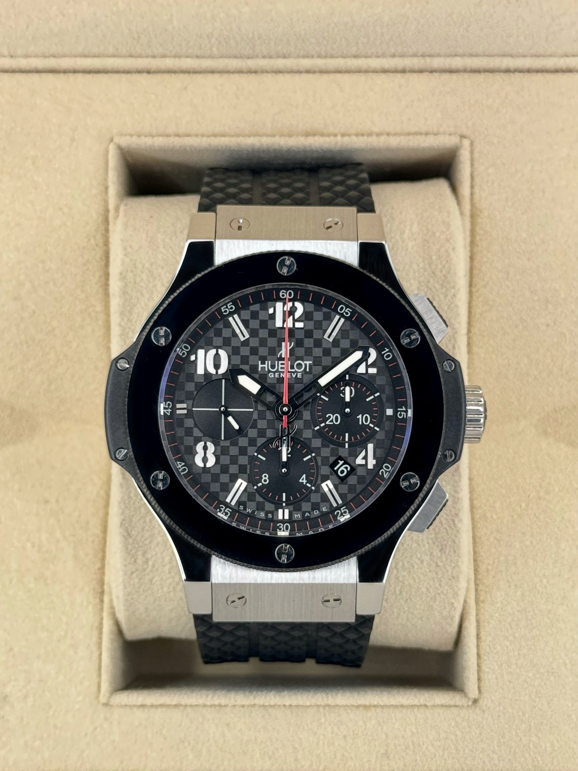 2010 Big Bang Chronograph Steele Ceramic 44mm Stainless Steel Black Dial - MyWatchLLC