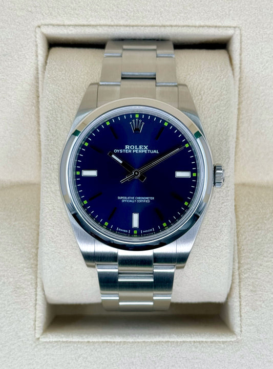Rolex Oyster Perpetual 39mm 114300 Blue Dial - MyWatchLLC