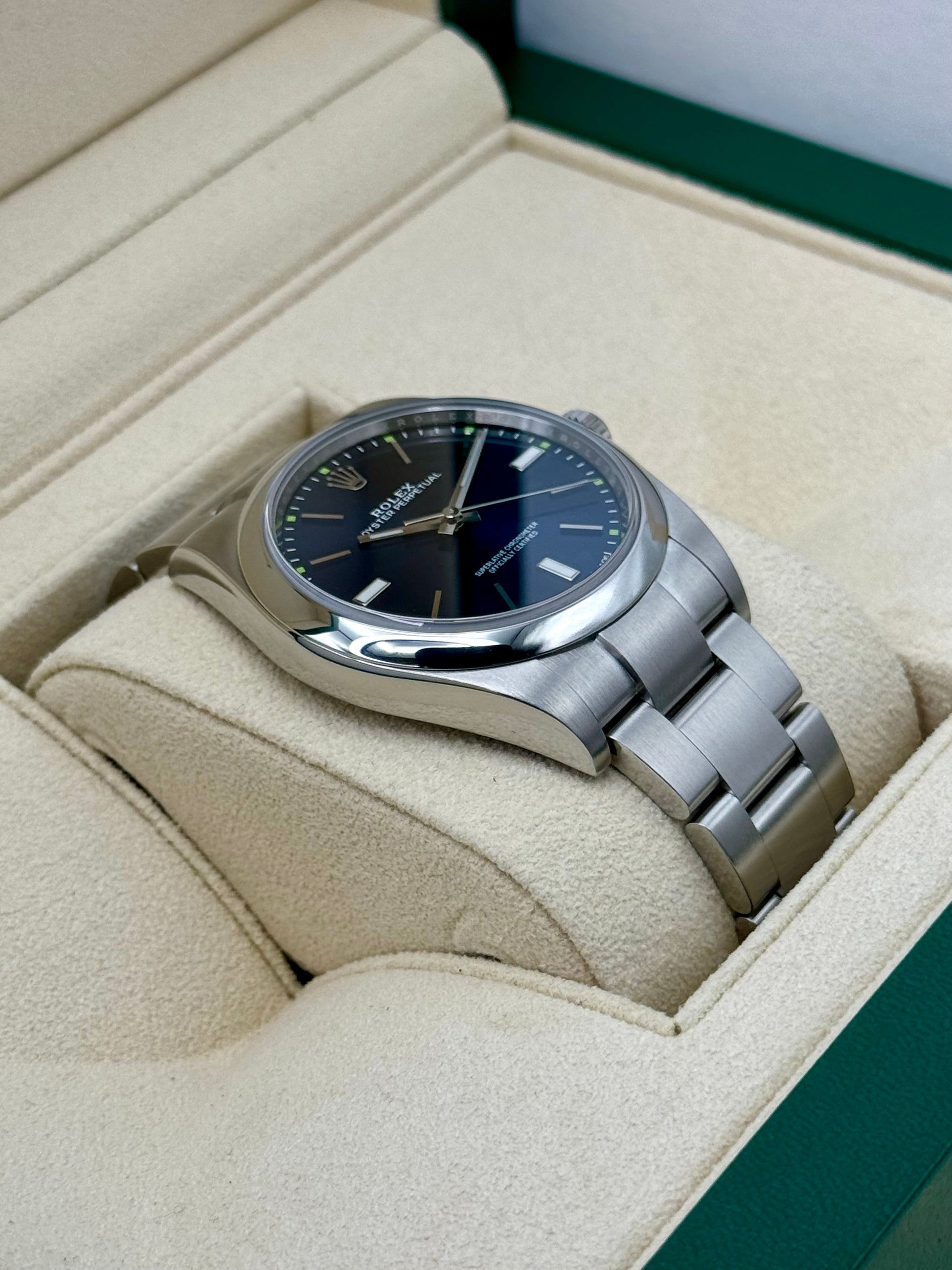 Rolex Oyster Perpetual 39mm 114300 Blue Dial - MyWatchLLC