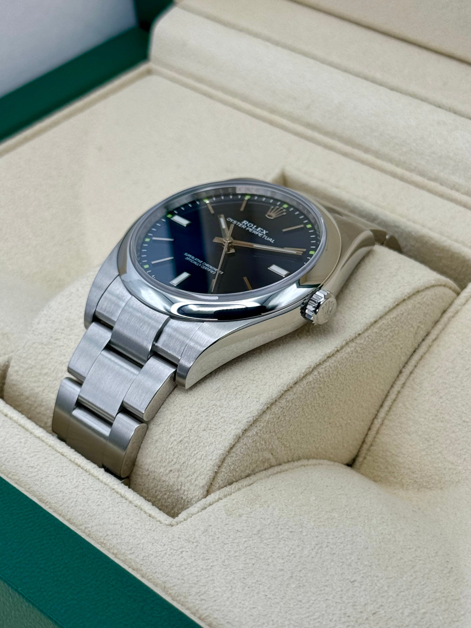 Rolex Oyster Perpetual 39mm 114300 Blue Dial - MyWatchLLC