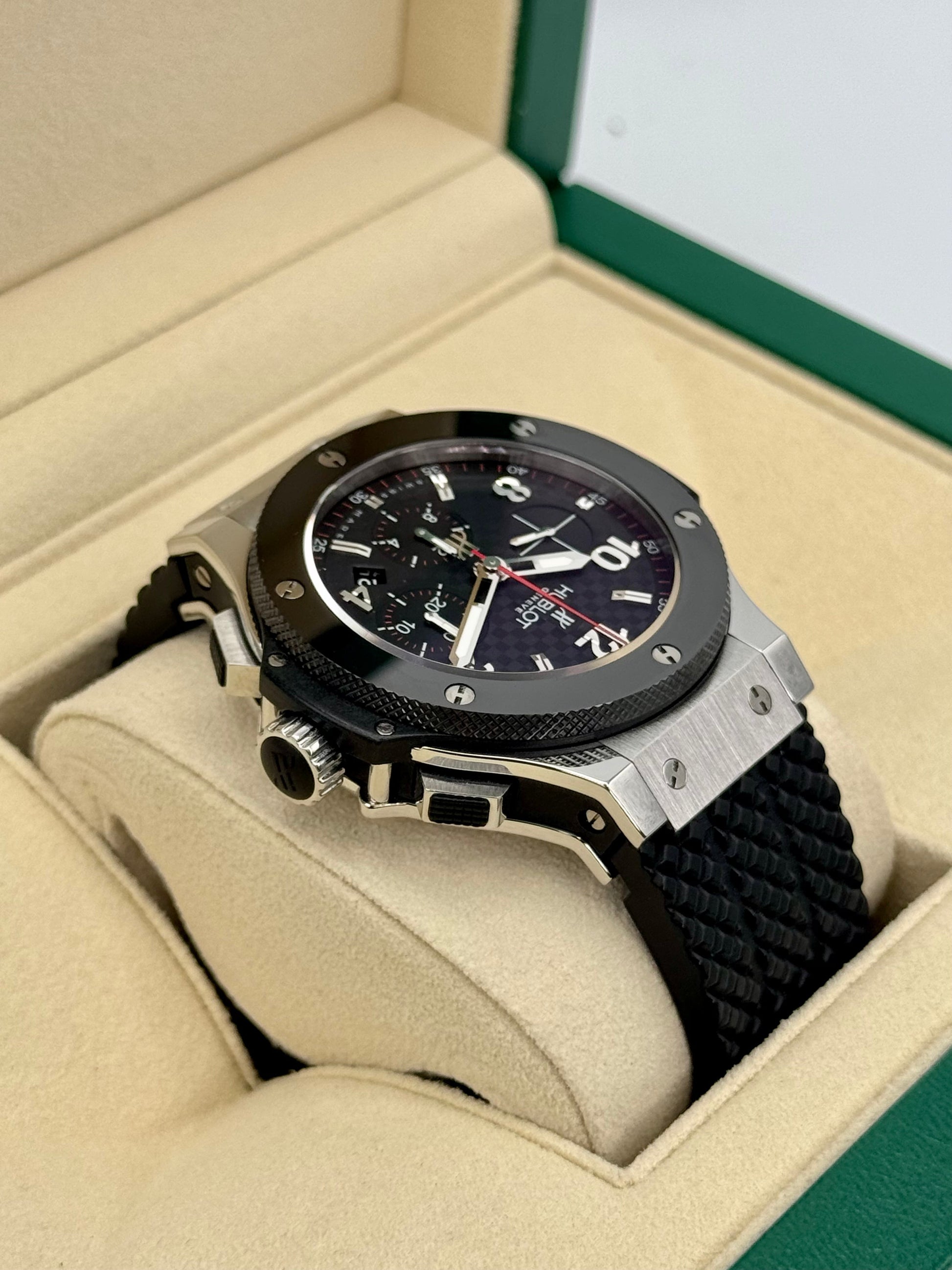 2010 Big Bang Chronograph Steele Ceramic 44mm Stainless Steel Black Dial - MyWatchLLC