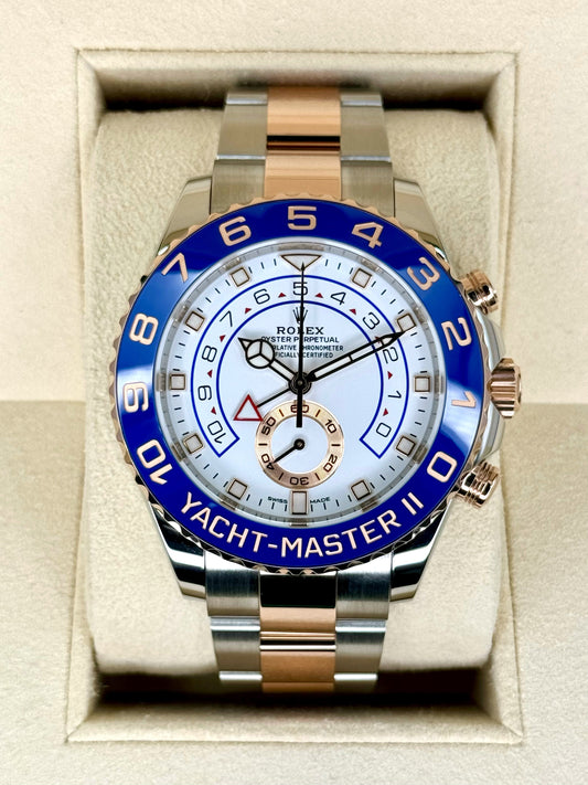 2021 Rolex Yacht-Master II 44mm 116681 Two-Tone White Dial - MyWatchLLC