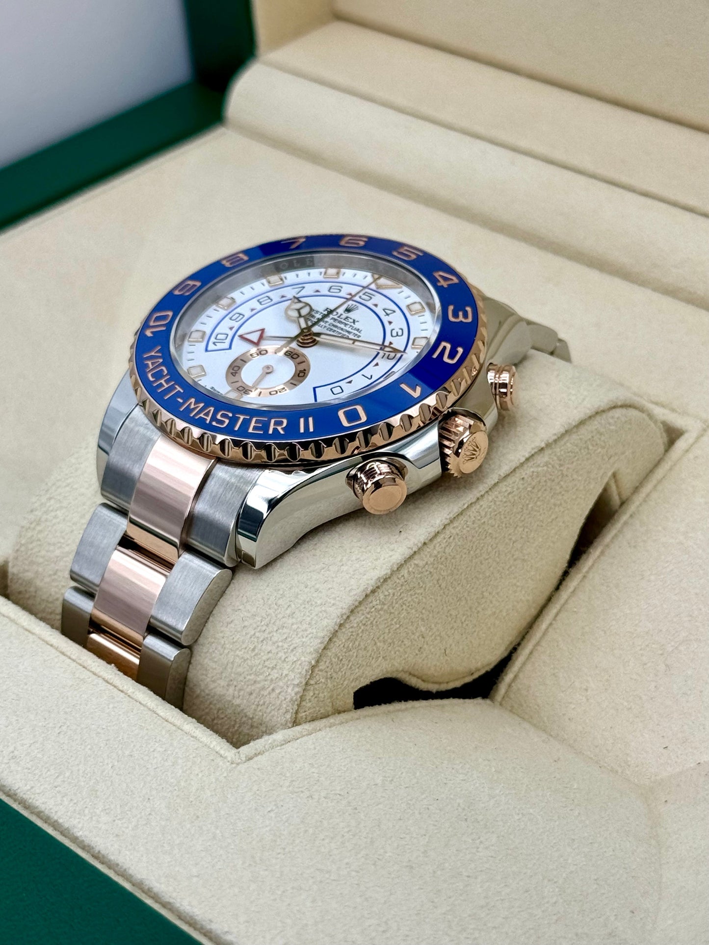 2021 Rolex Yacht-Master II 44mm 116681 Two-Tone White Dial - MyWatchLLC