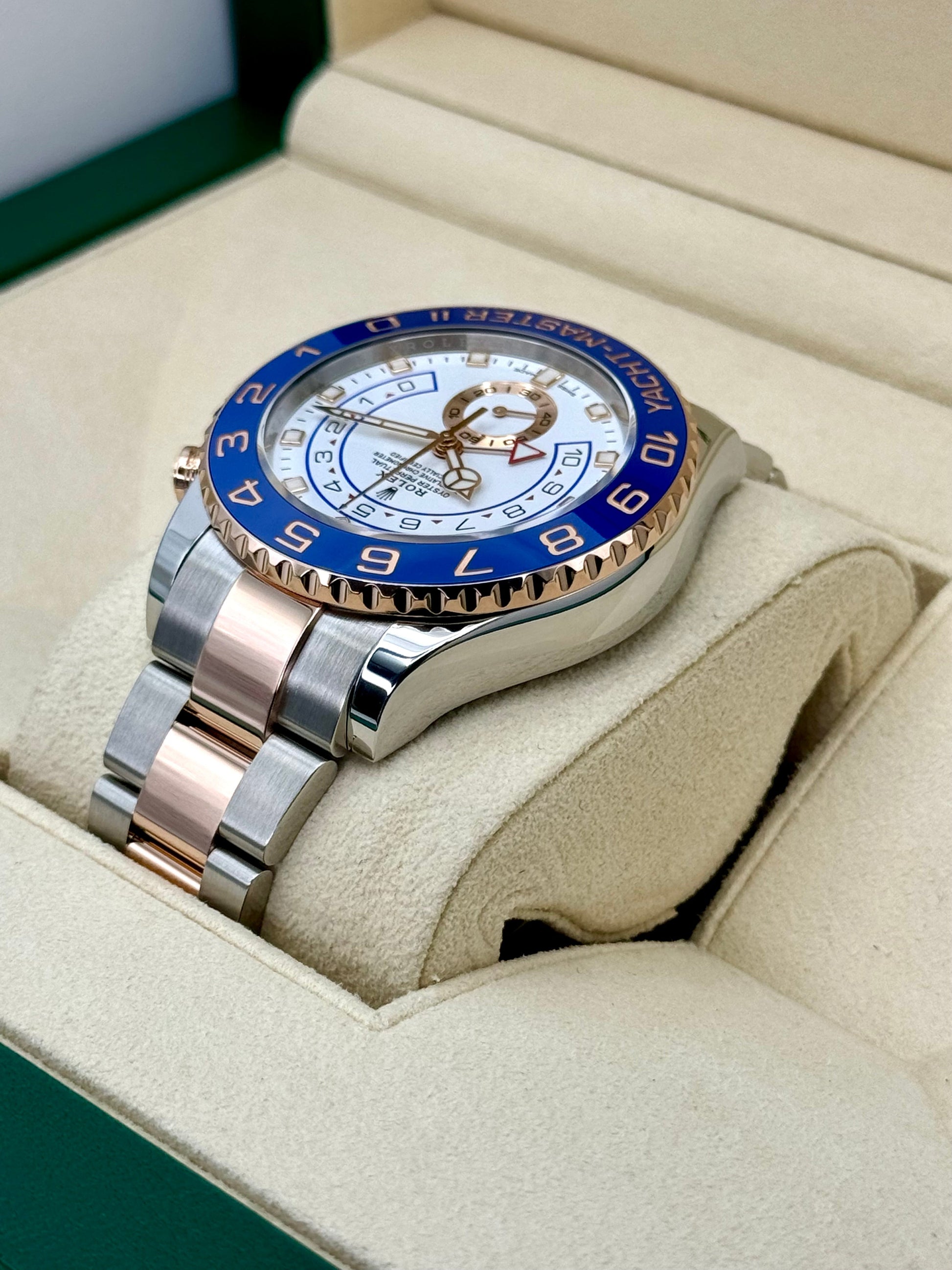 2021 Rolex Yacht-Master II 44mm 116681 Two-Tone White Dial - MyWatchLLC