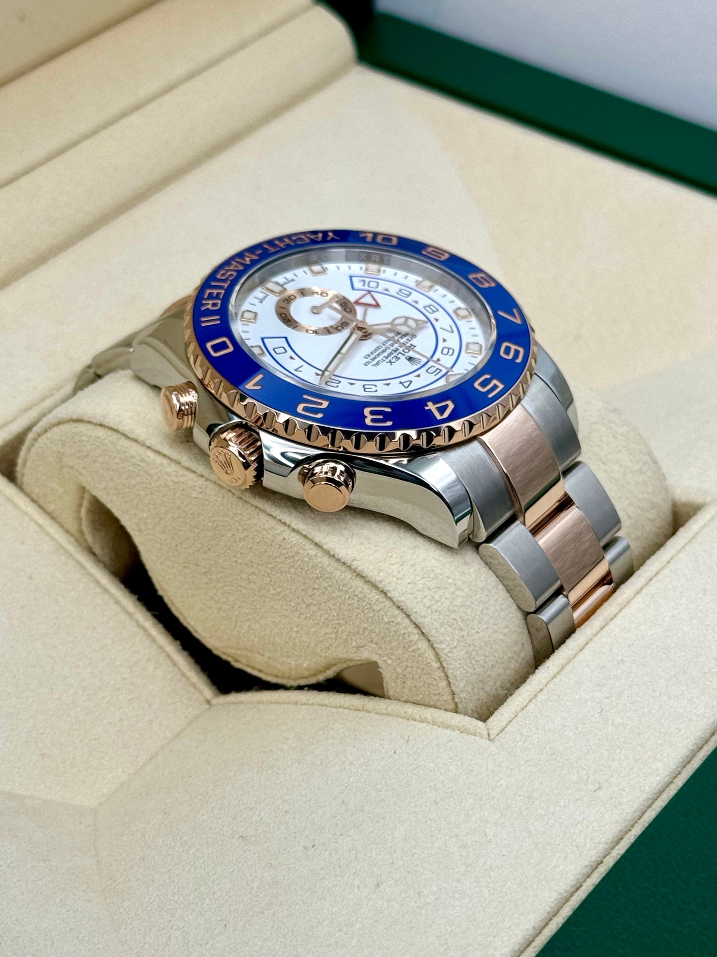 2021 Rolex Yacht-Master II 44mm 116681 Two-Tone White Dial - MyWatchLLC