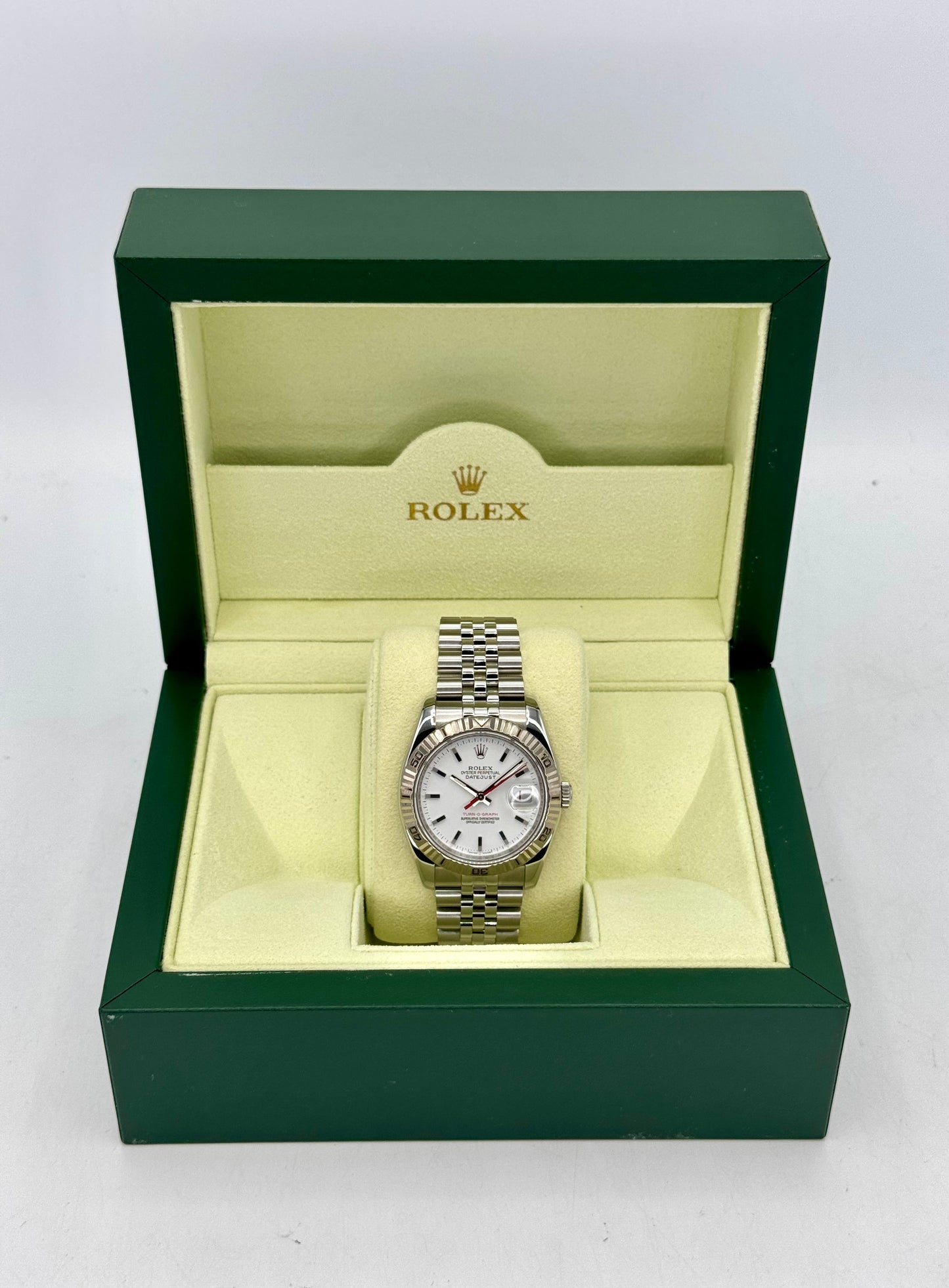 2006 Roles Datejust Turn-O-Graph 36mm 116264 Jubilee White Dial - MyWatchLLC