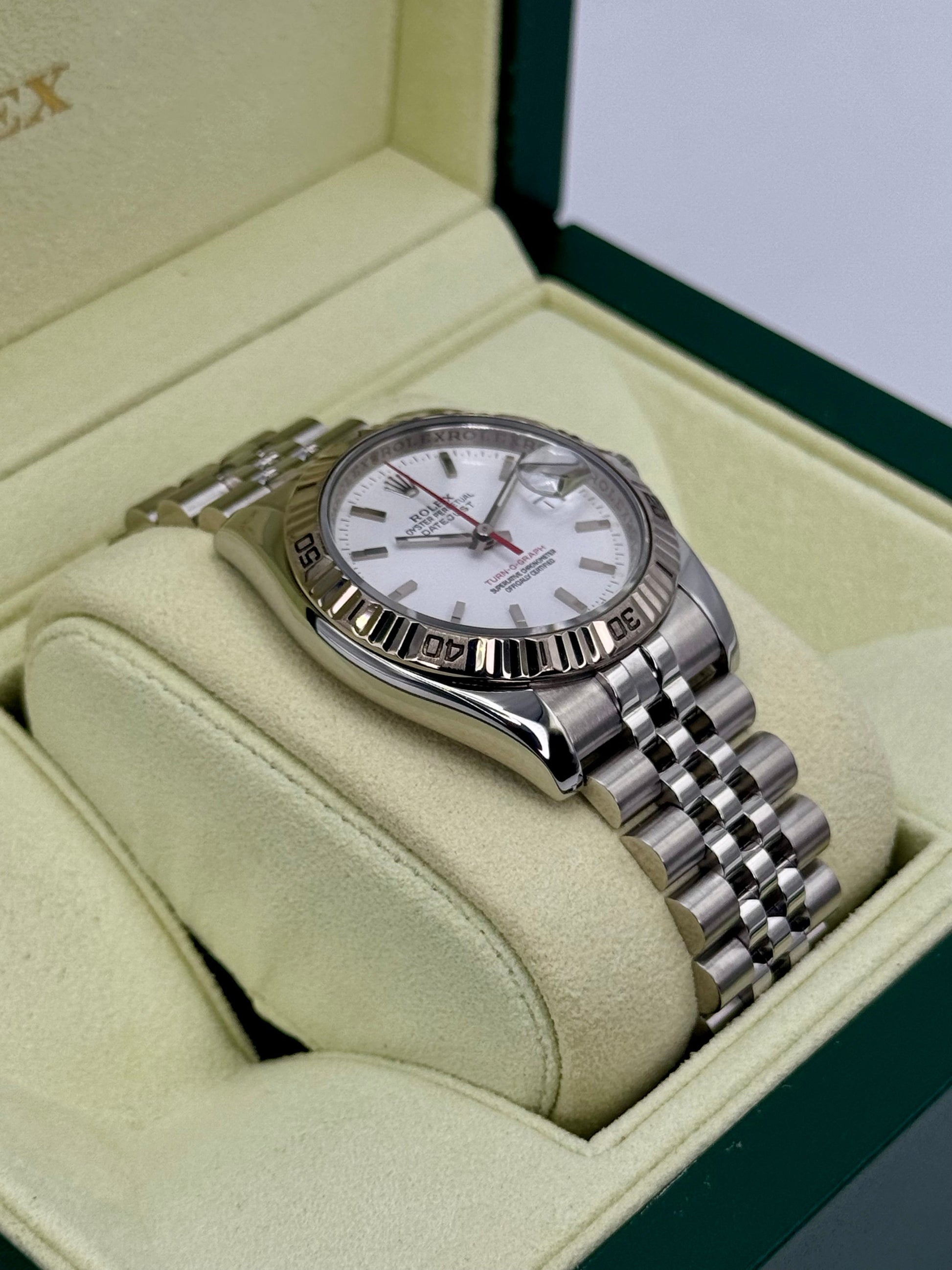 2006 Roles Datejust Turn-O-Graph 36mm 116264 Jubilee White Dial - MyWatchLLC