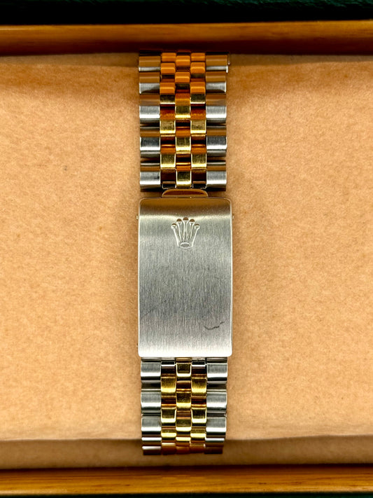 1995 Rolex Datejust 36mm 16233 Two-Tone White Pyramid Dial - MyWatchLLC