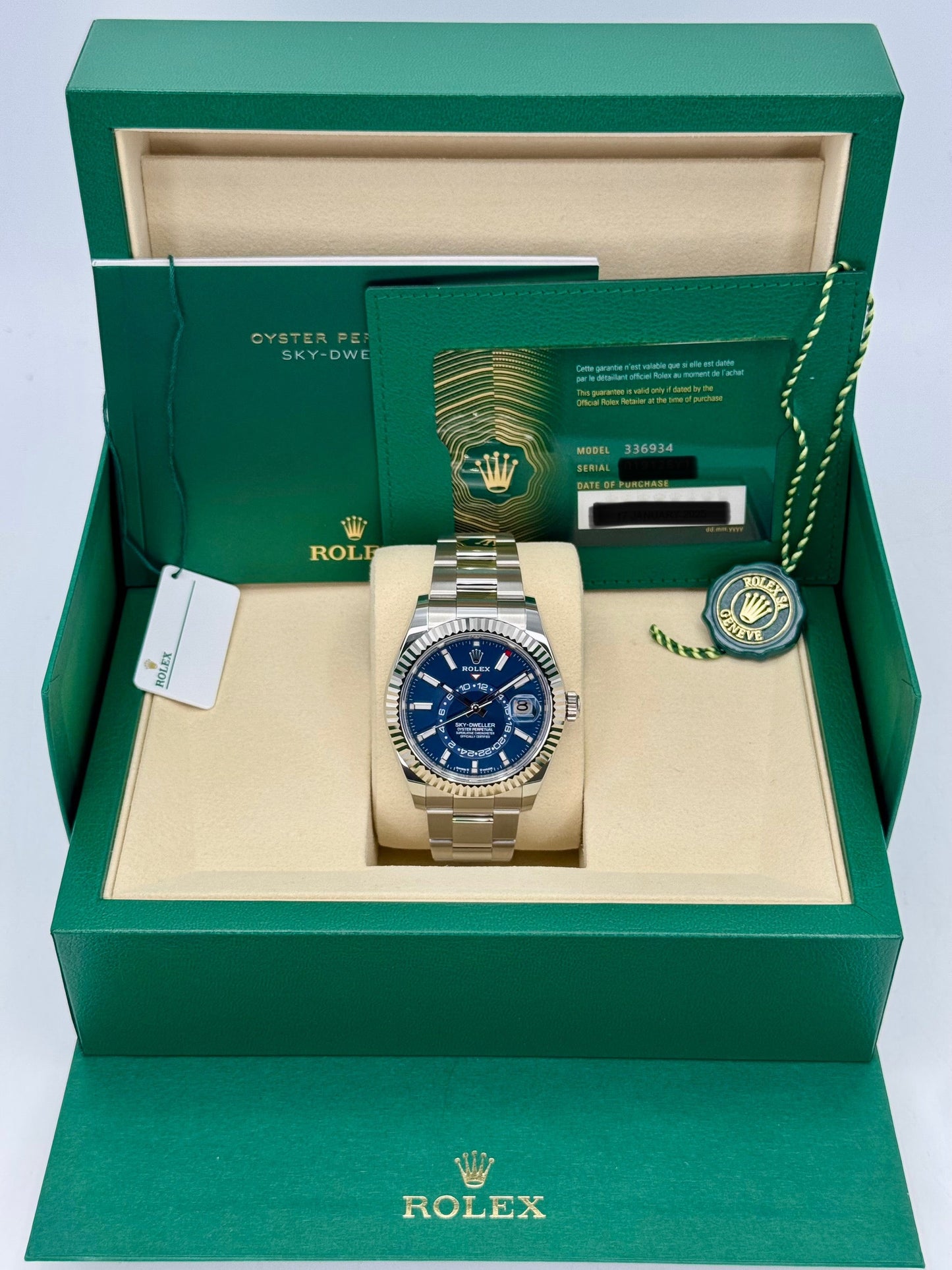 NEW 2025 Rolex Sky-Dweller 42mm 336934 Oyster Blue Dial - MyWatchLLC