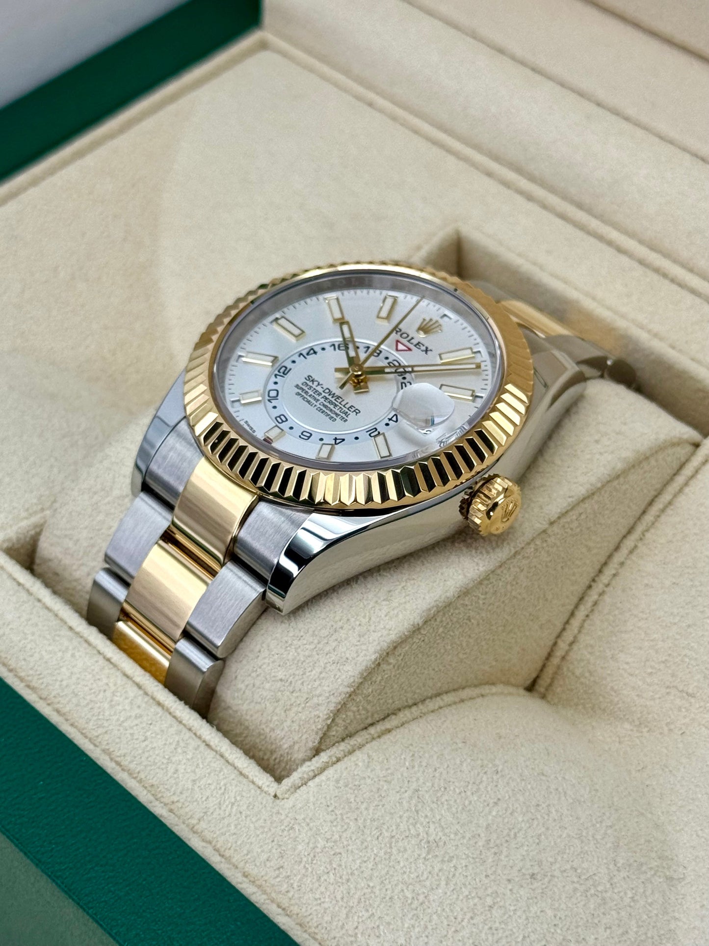 2022 Rolex Sky-Dweller 42mm 326933 Two-Tone Oyster White Dial - MyWatchLLC