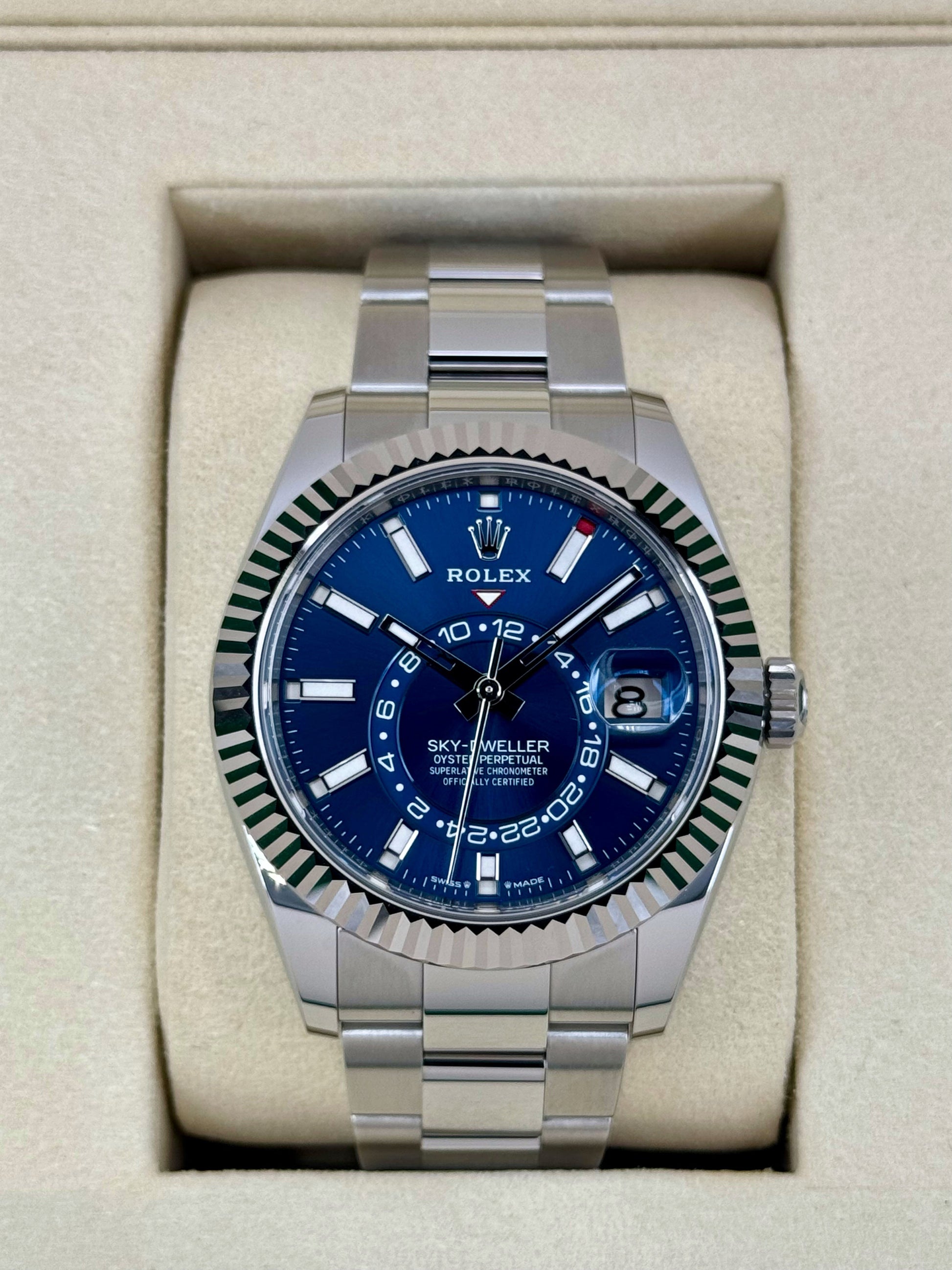 NEW 2025 Rolex Sky-Dweller 42mm 336934 Oyster Blue Dial - MyWatchLLC