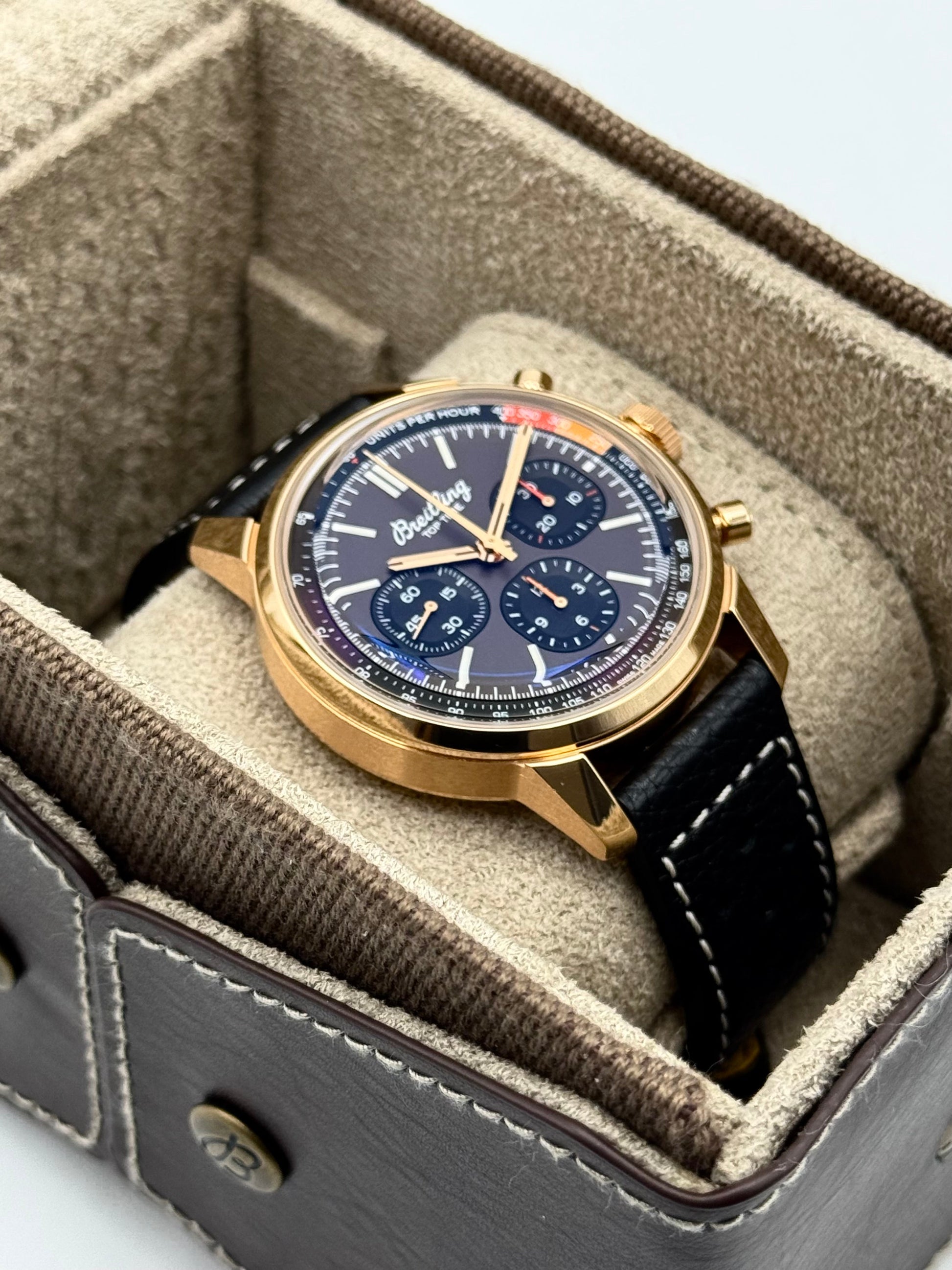 Breitling Top Time B01 41mm RB0176 Rose Gold Brown Dial - MyWatchLLC