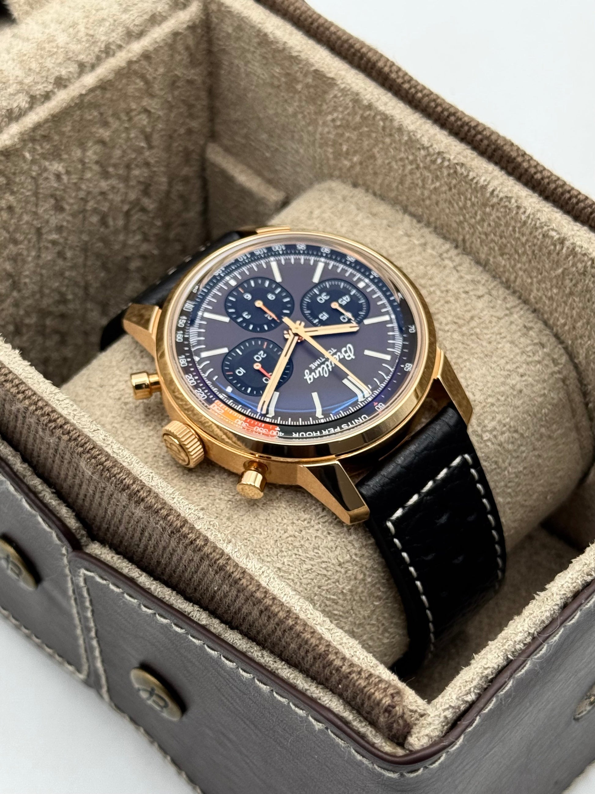 Breitling Top Time B01 41mm RB0176 Rose Gold Brown Dial - MyWatchLLC