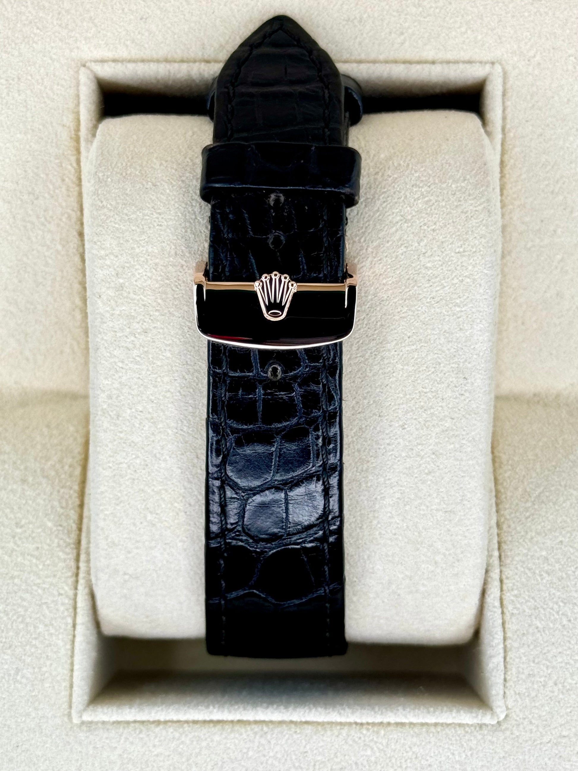 2018 Rolex Cellini Moonphase 39mm 50535 Rose Gold White Dial - MyWatchLLC