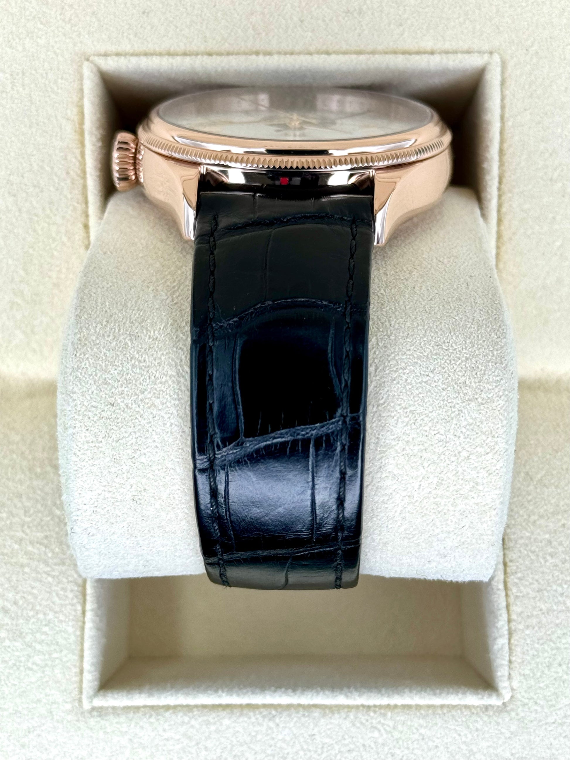 2018 Rolex Cellini Moonphase 39mm 50535 Rose Gold White Dial - MyWatchLLC