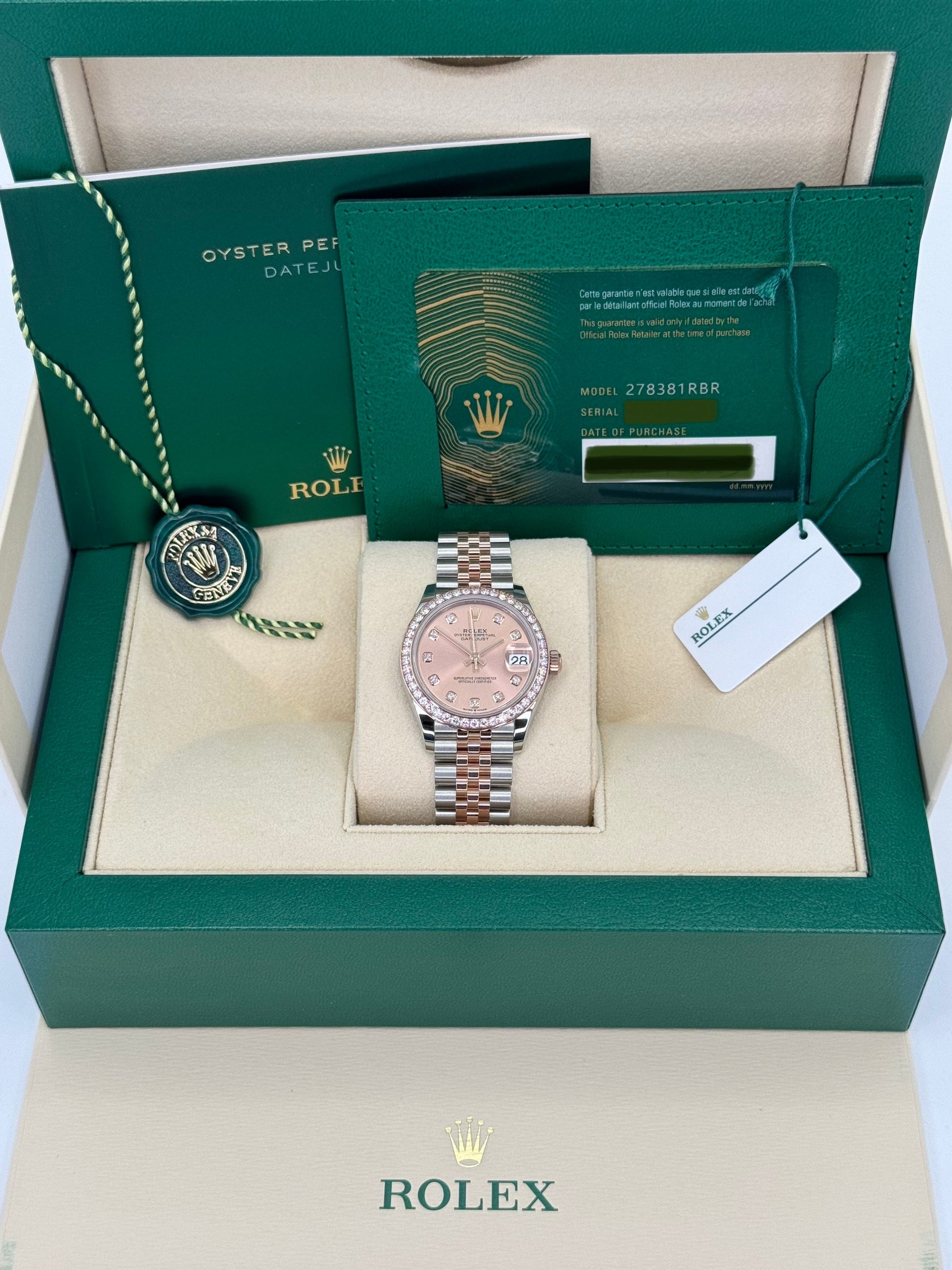 NEW 2023 Datejust 31mm 278381RBR Two-Tone Rose 10 Diamond Dial - MyWatchLLC