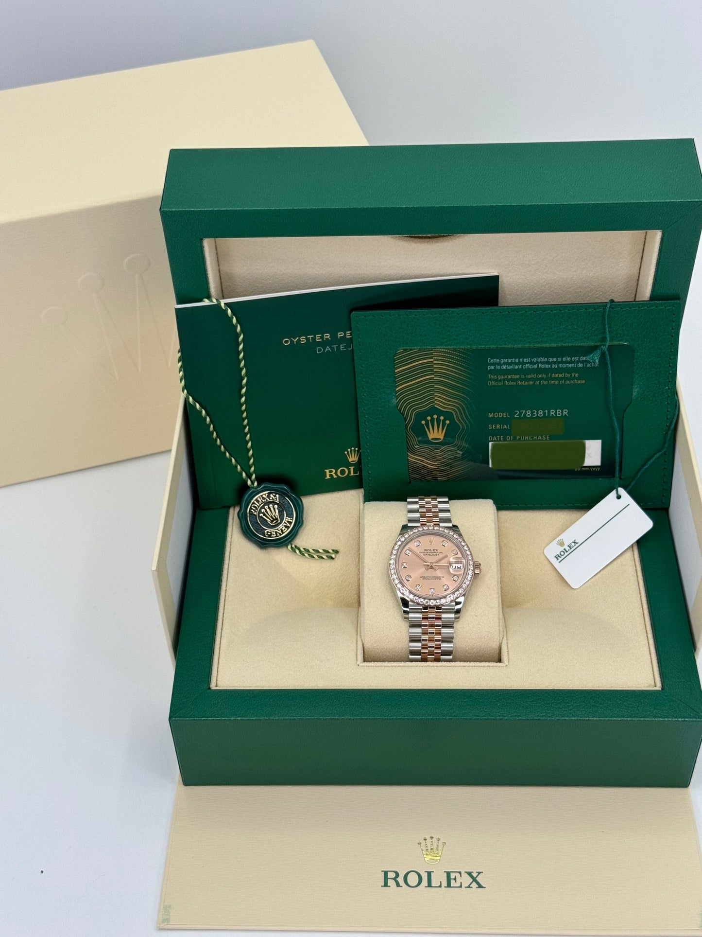 NEW 2023 Datejust 31mm 278381RBR Two-Tone Rose 10 Diamond Dial - MyWatchLLC