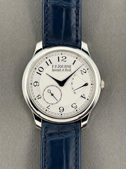 F.P.Journe Classique Chronomètre Souverain Platinum 40mm Silver Guilloche dial - MyWatchLLC