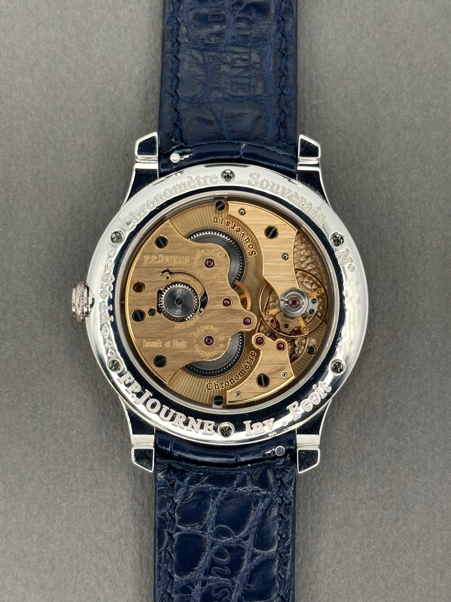 F.P.Journe Classique Chronomètre Souverain Platinum 40mm Silver Guilloche dial - MyWatchLLC