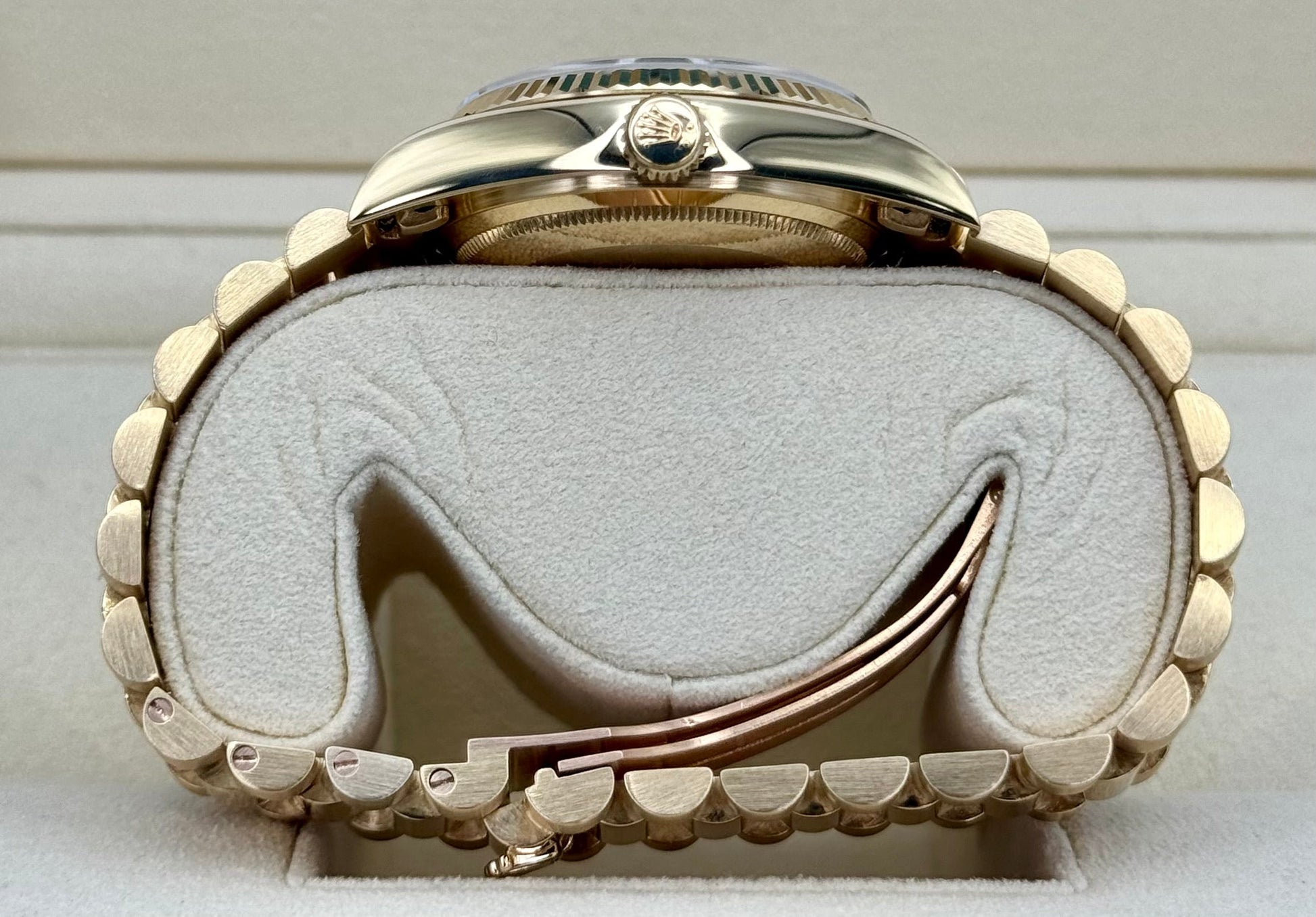 1987 Rolex Day-Date 36mm 18038 Presidential Champagne Diamond Dial - MyWatchLLC