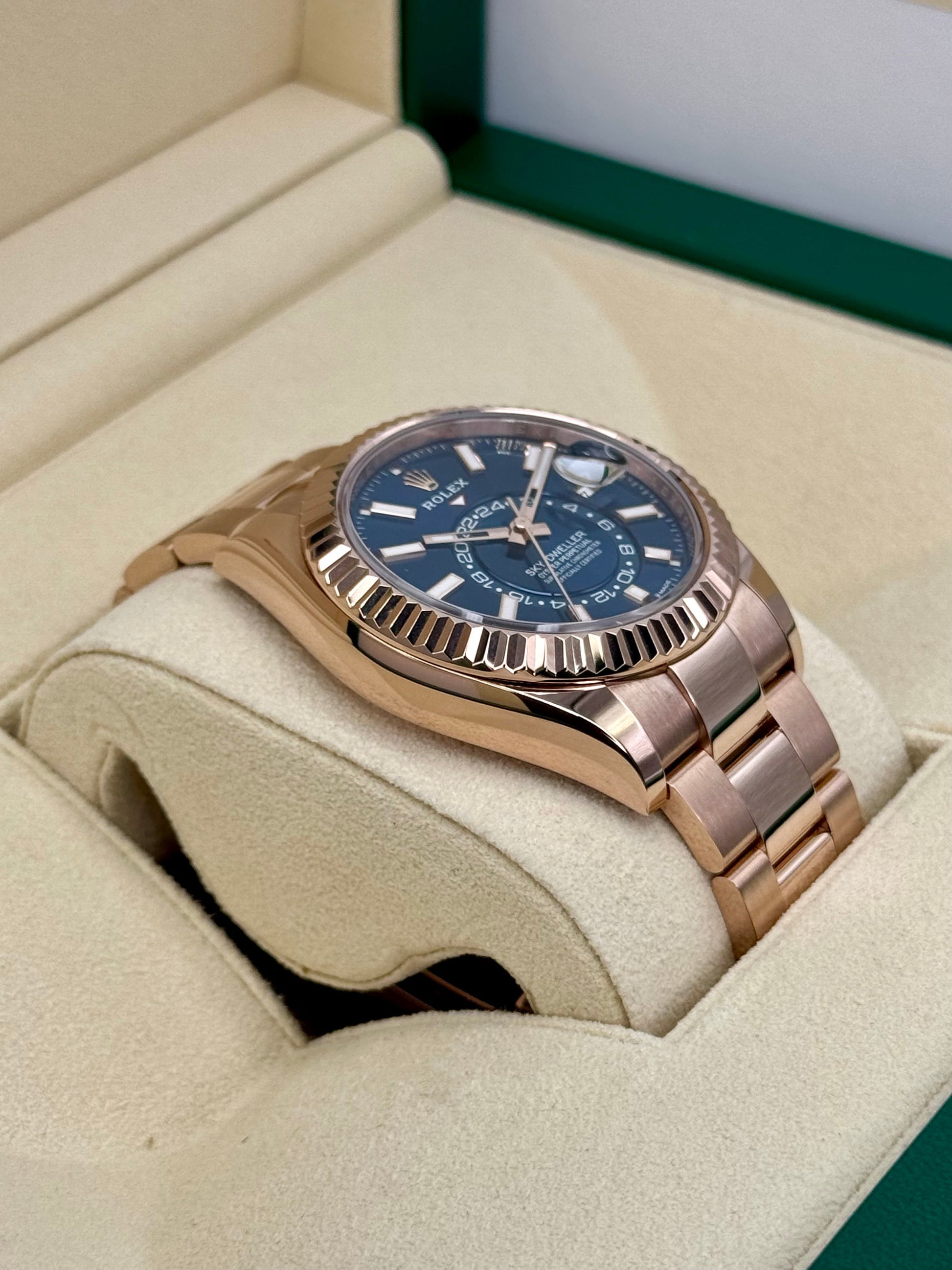 2023 Rolex Sky-Dweller 42mm 336935 Rose Gold Blue Dial - MyWatchLLC