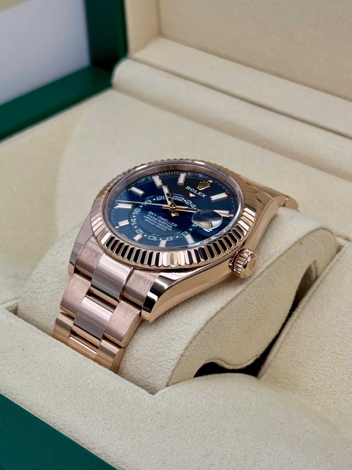 2023 Rolex Sky-Dweller 42mm 336935 Rose Gold Blue Dial - MyWatchLLC