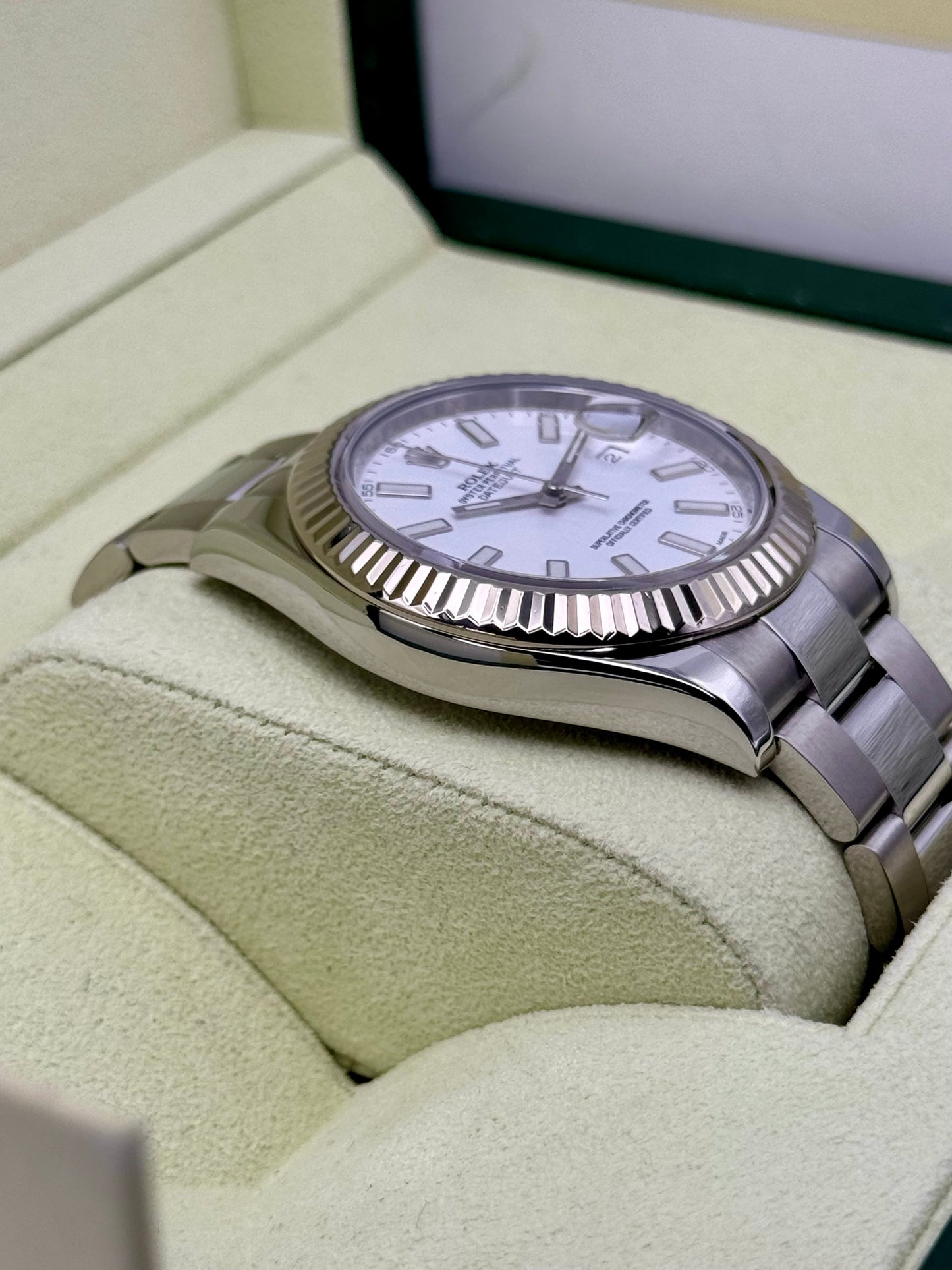 Rolex Datejust 41mm 116334 Stainless Steel Oyster White Dial - MyWatchLLC