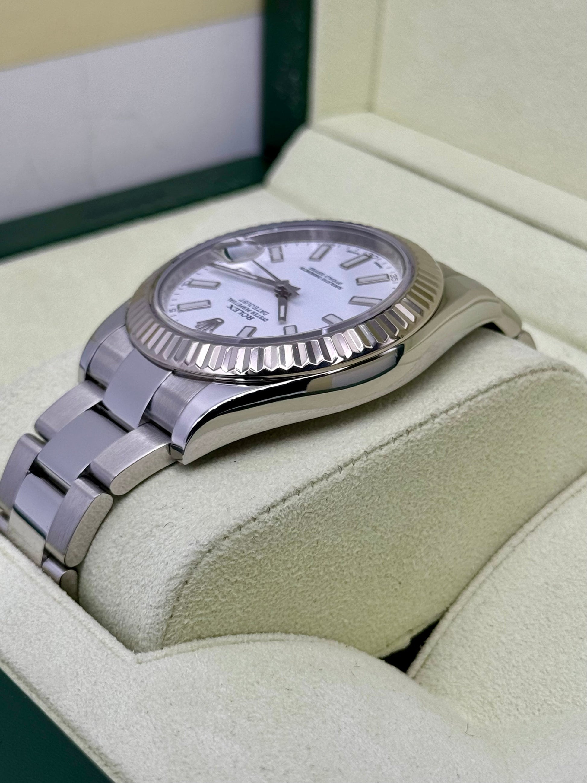 Rolex Datejust 41mm 116334 Stainless Steel Oyster White Dial - MyWatchLLC