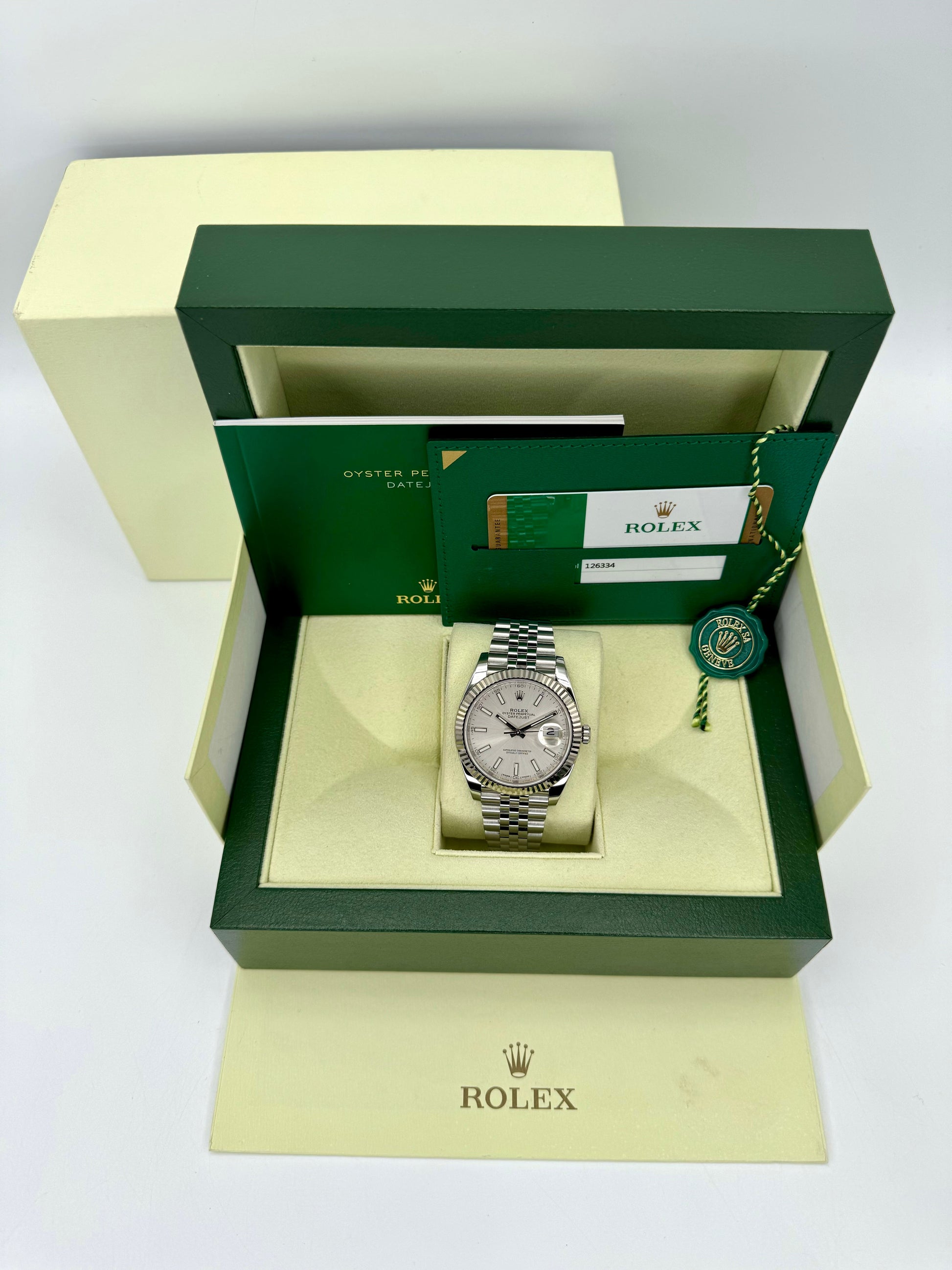 2017 Rolex Datejust 41mm 126334 Stainless Steel Jubilee Silver Dial - MyWatchLLC