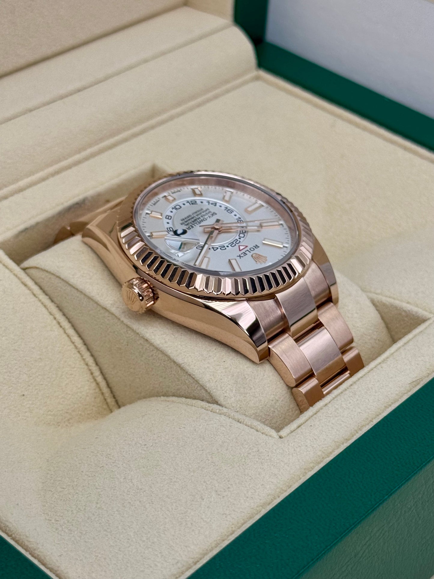 2023 Rolex Sky-Dweller 42mm 326935 Rose Gold White Dial - MyWatchLLC