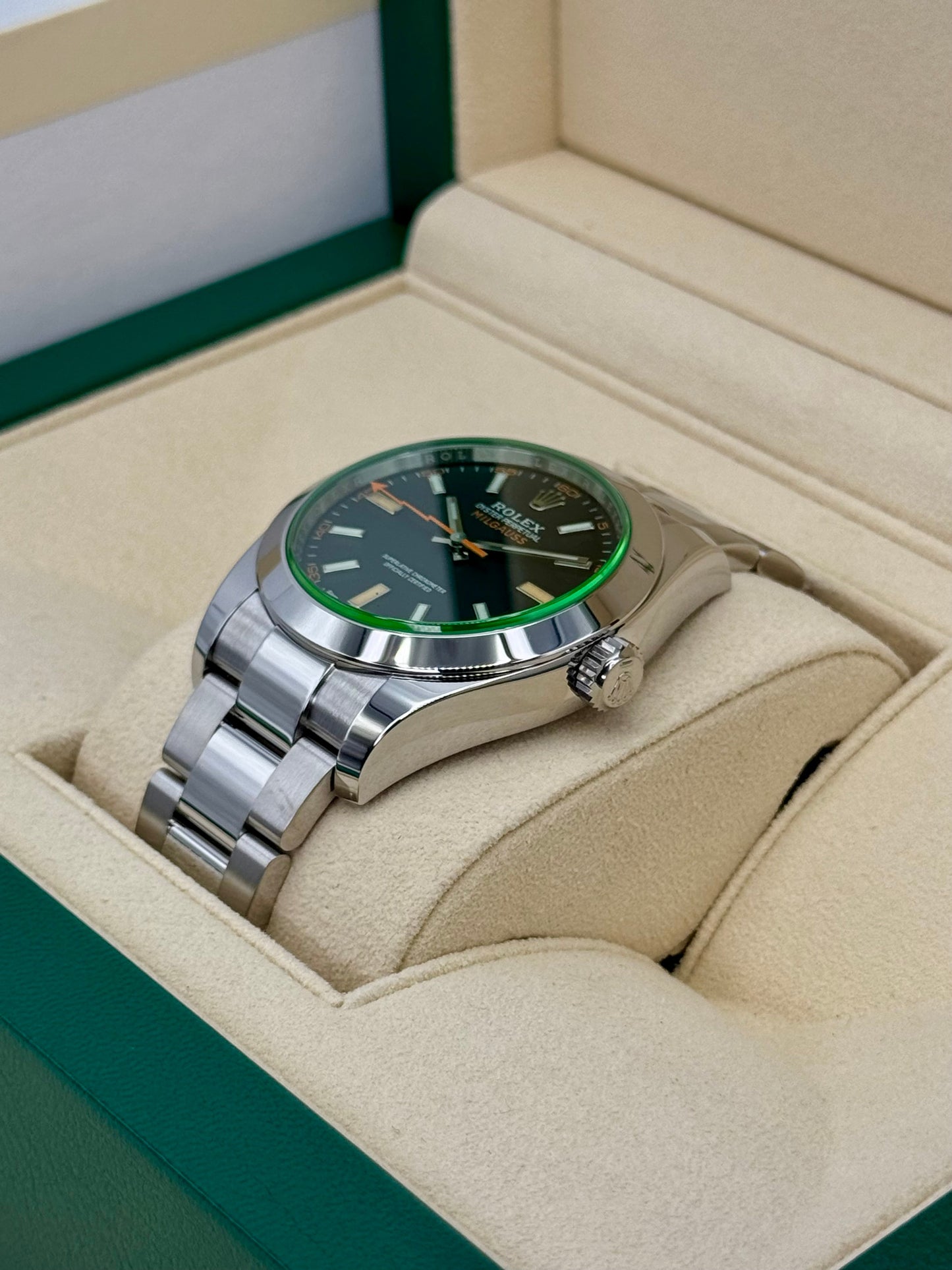 2021 Rolex Milgauss 40mm 116400GV Stainless Steel Black Dial - MyWatchLLC