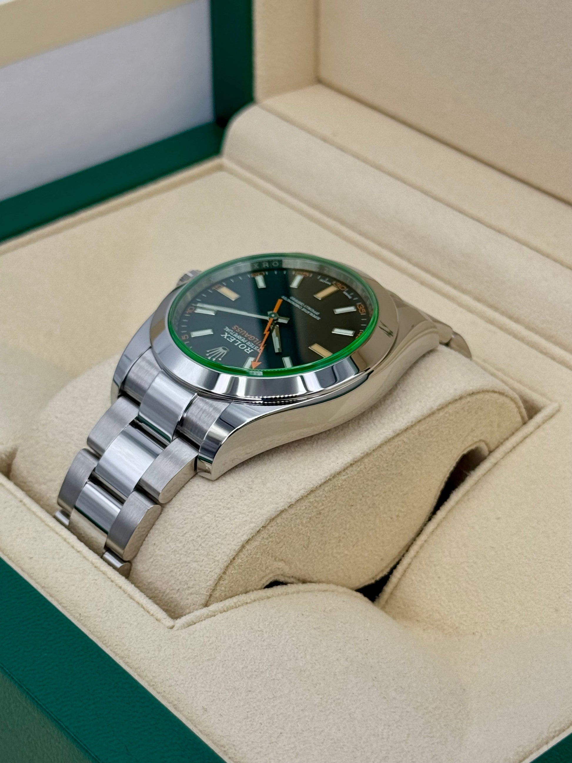 2021 Rolex Milgauss 40mm 116400GV Stainless Steel Black Dial - MyWatchLLC