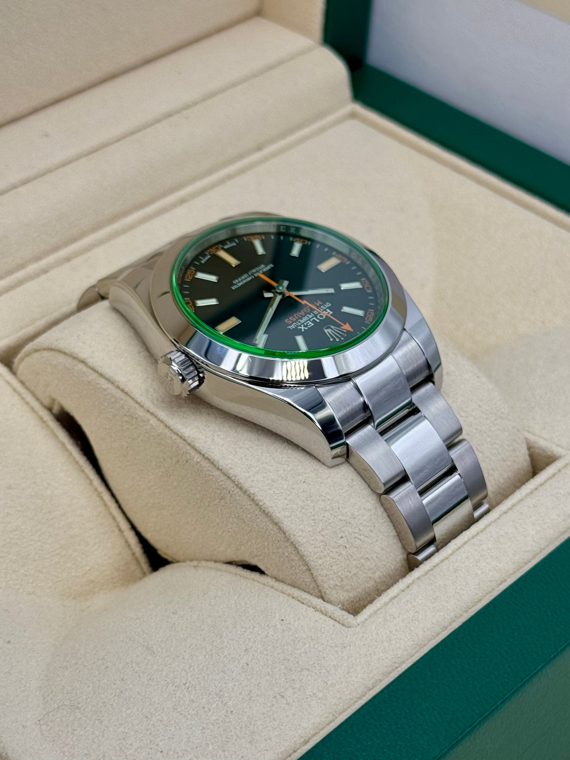 2021 Rolex Milgauss 40mm 116400GV Stainless Steel Black Dial - MyWatchLLC