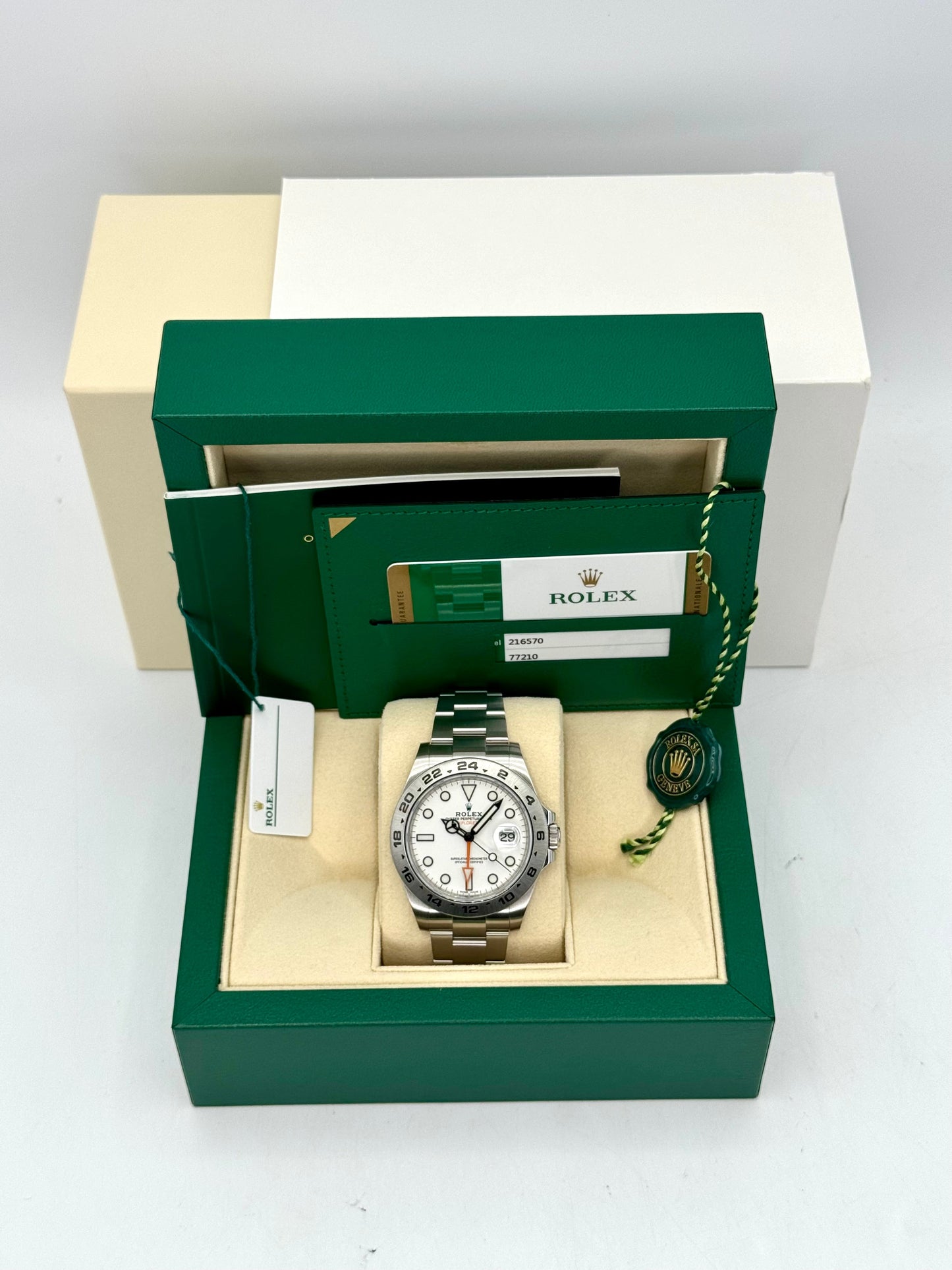 2017 Rolex Explorer II 42mm 216570 Polar White Dial - MyWatchLLC