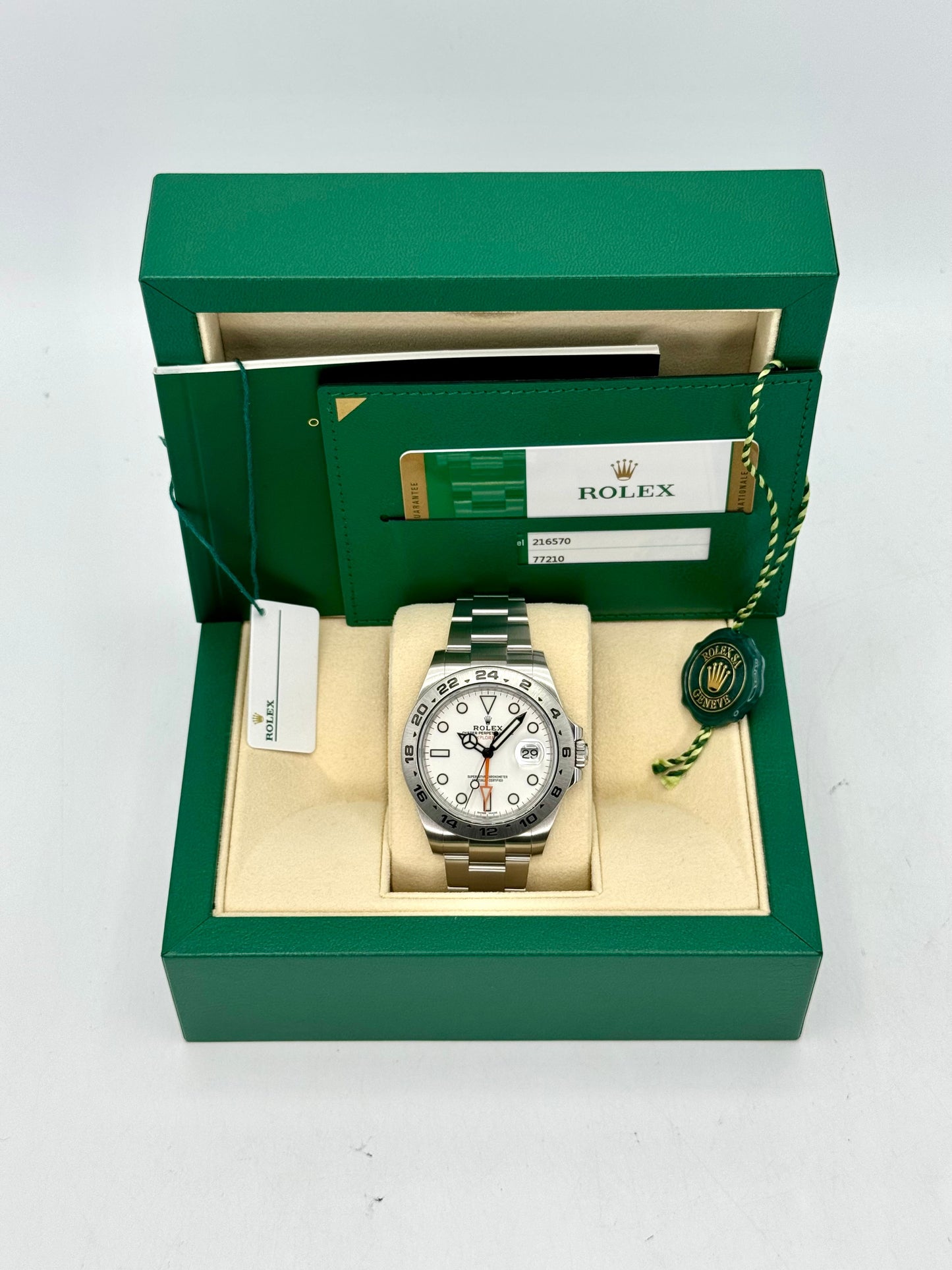 2017 Rolex Explorer II 42mm 216570 Polar White Dial - MyWatchLLC