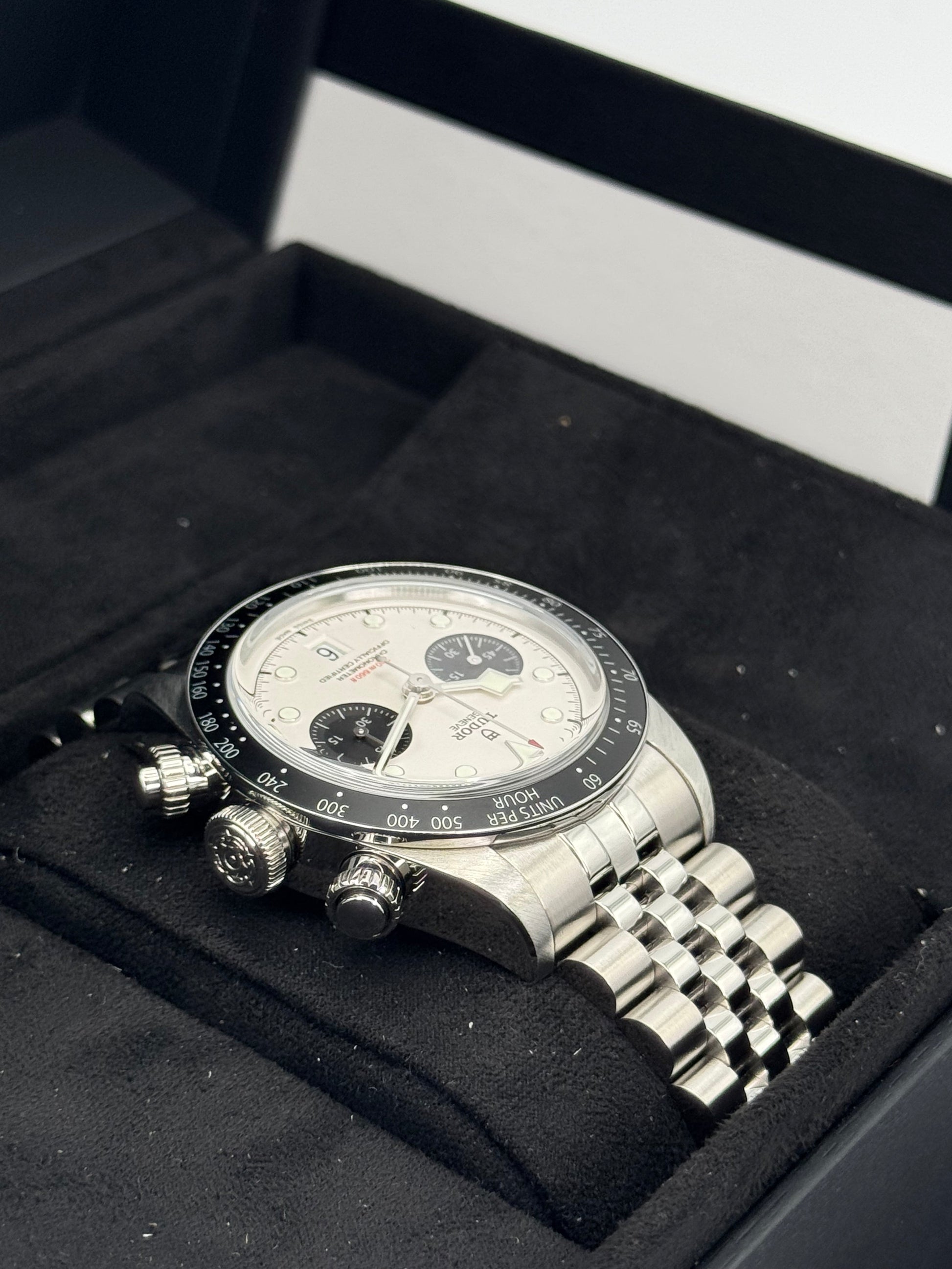 2024 Tudor Black Bay Chrono 41mm 79360N Opaline Panda Dial - MyWatchLLC