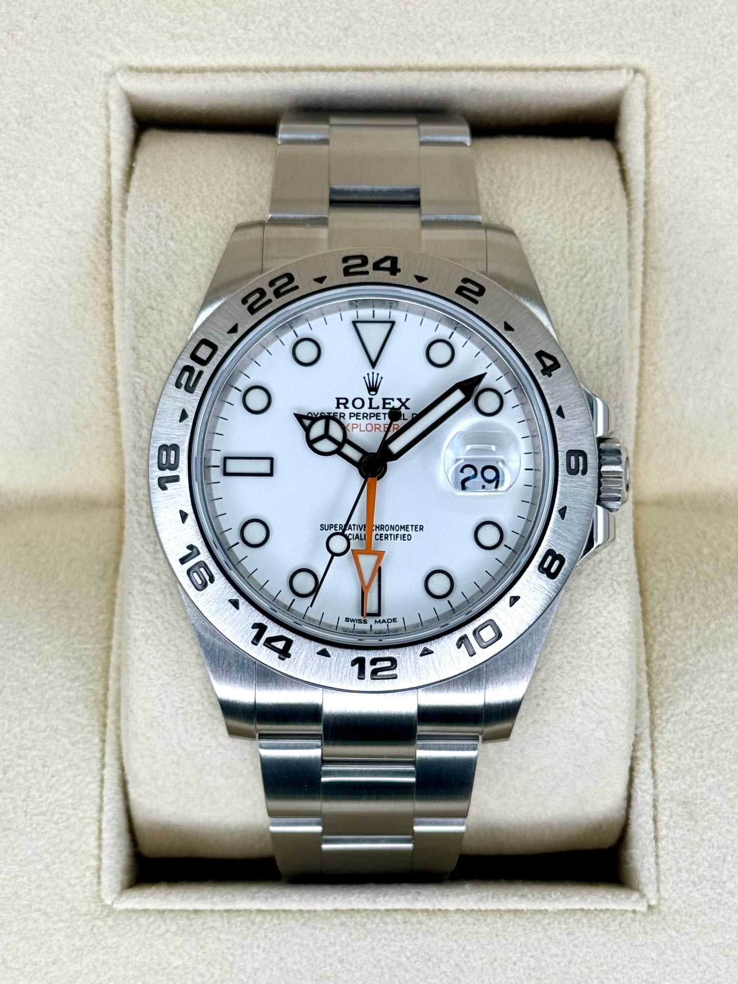 2017 Rolex Explorer II 42mm 216570 Polar White Dial - MyWatchLLC