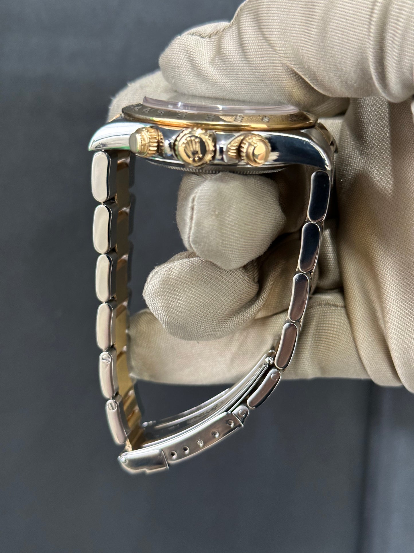 1991 Rolex Daytona 16523 Two-Tone Gold/Stainless Steel Zenith White Diamond Dial - MyWatchLLC