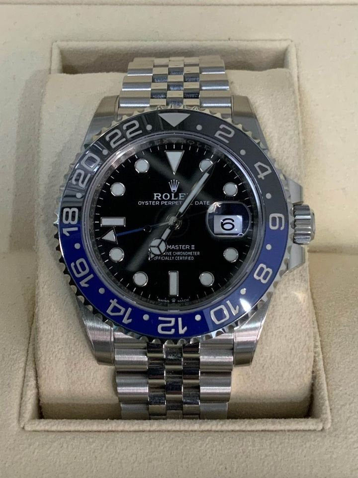 MINT Near NEW 2019 Rolex GMT-Master II “Batman/Batgirlâ€?126710BLNR Stainless Steel on Jubilee Bracelet - MyWatchLLC