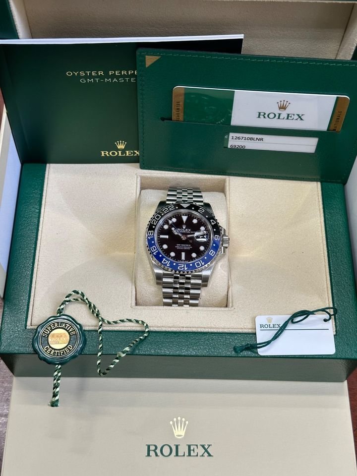 MINT Near NEW 2019 Rolex GMT-Master II “Batman/Batgirlâ€?126710BLNR Stainless Steel on Jubilee Bracelet - MyWatchLLC