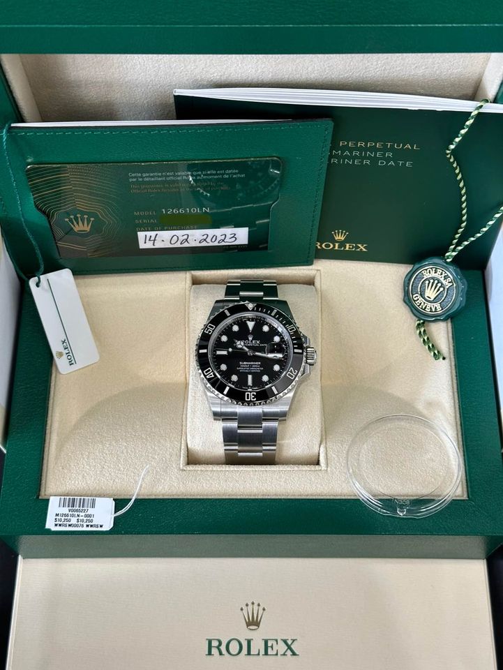NEW Rolex Submariner 41mm 126610LN Stainless Steel Black Dial Oyster Bracelet with Box & Papers - MyWatchLLC